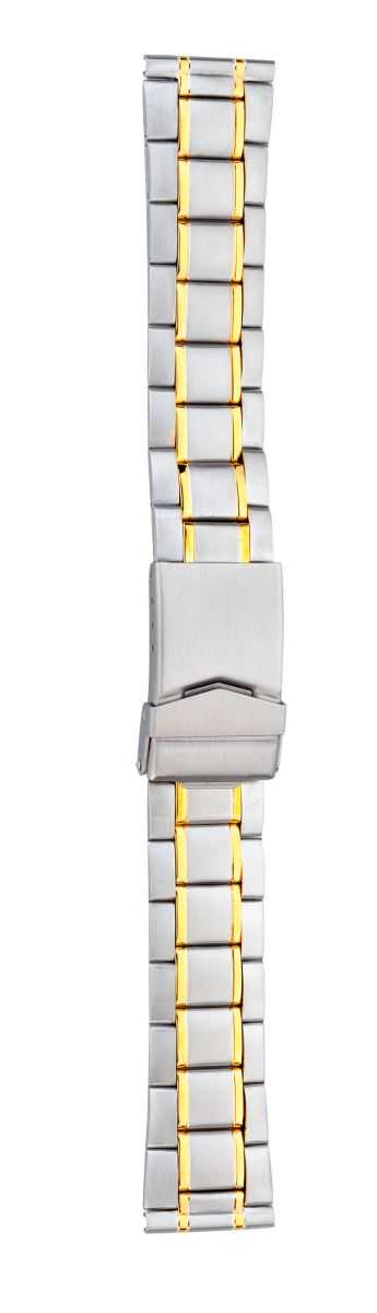 Eichmüller 083 Edelstahlband Uhrenband 18 oder 20 mm bicolor Sicherheits-Faltschließe