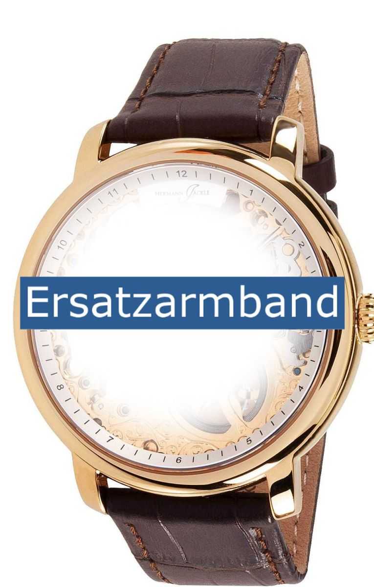 Hermann Jäckle Leder Ersatzband braun, passend zu Modellen mit 22 mm Bandanstoss