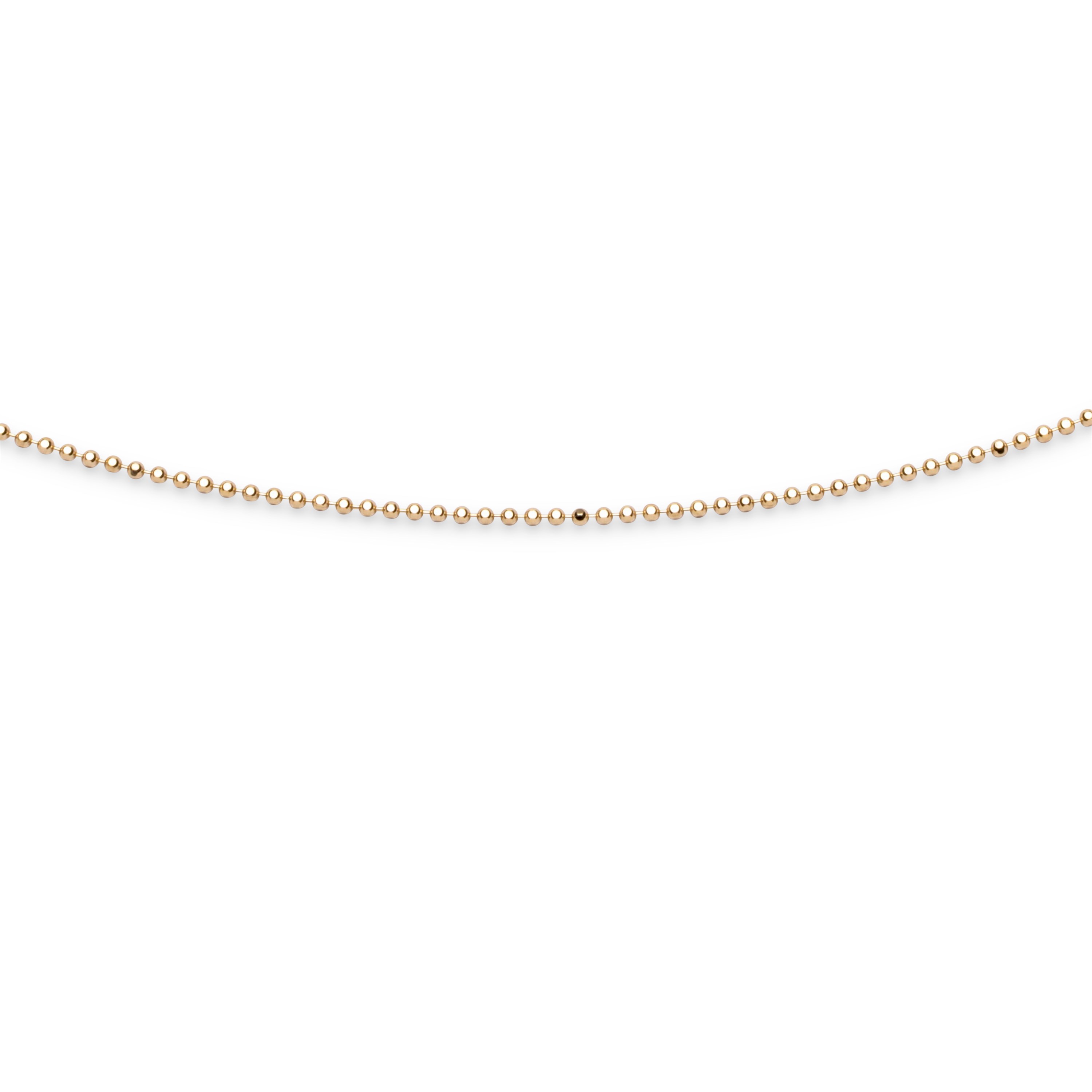 DUR Kugelkette K2190 „Kugel, geschliffen" 1,8 mm Vergoldet 42 cm