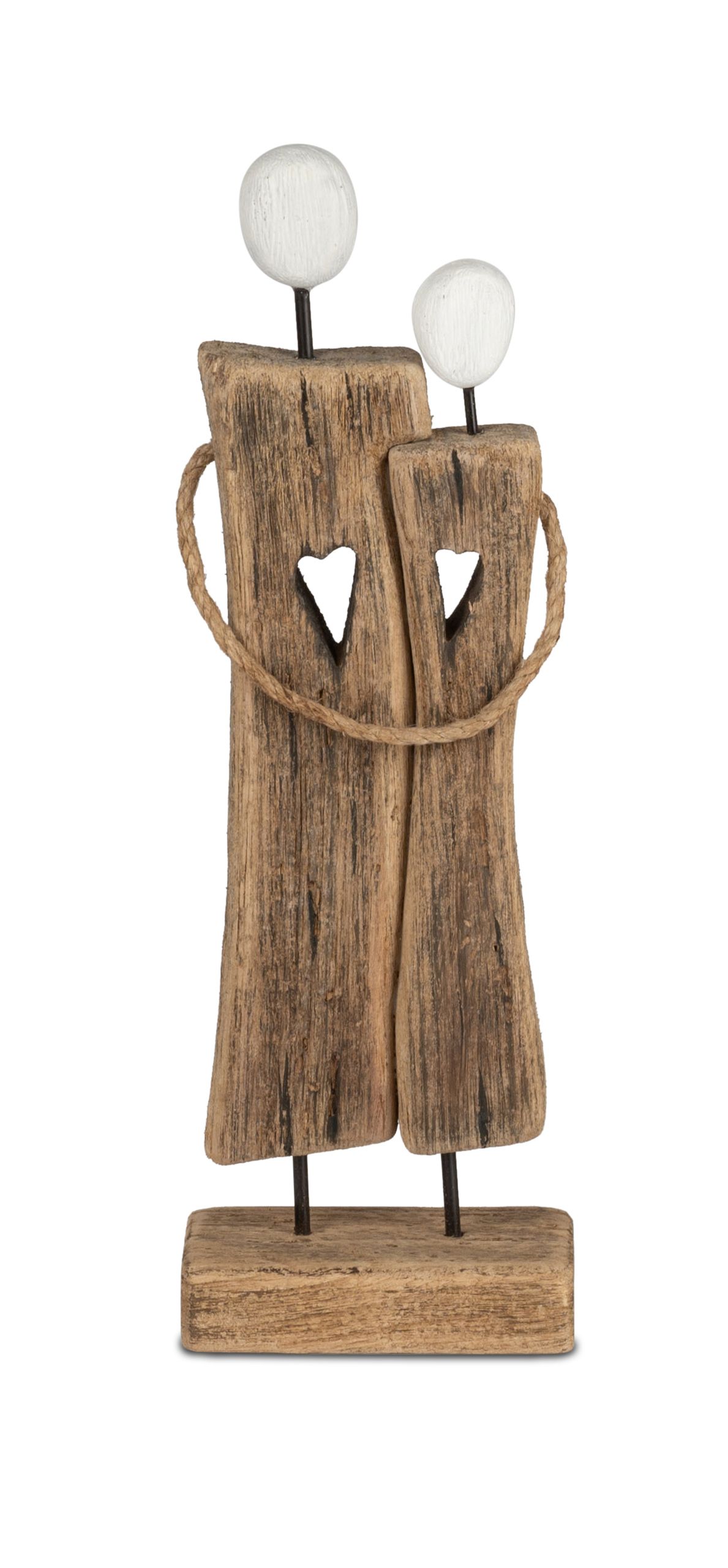 Formano Paar auf Fuß Dekofigur Naturholz 688361