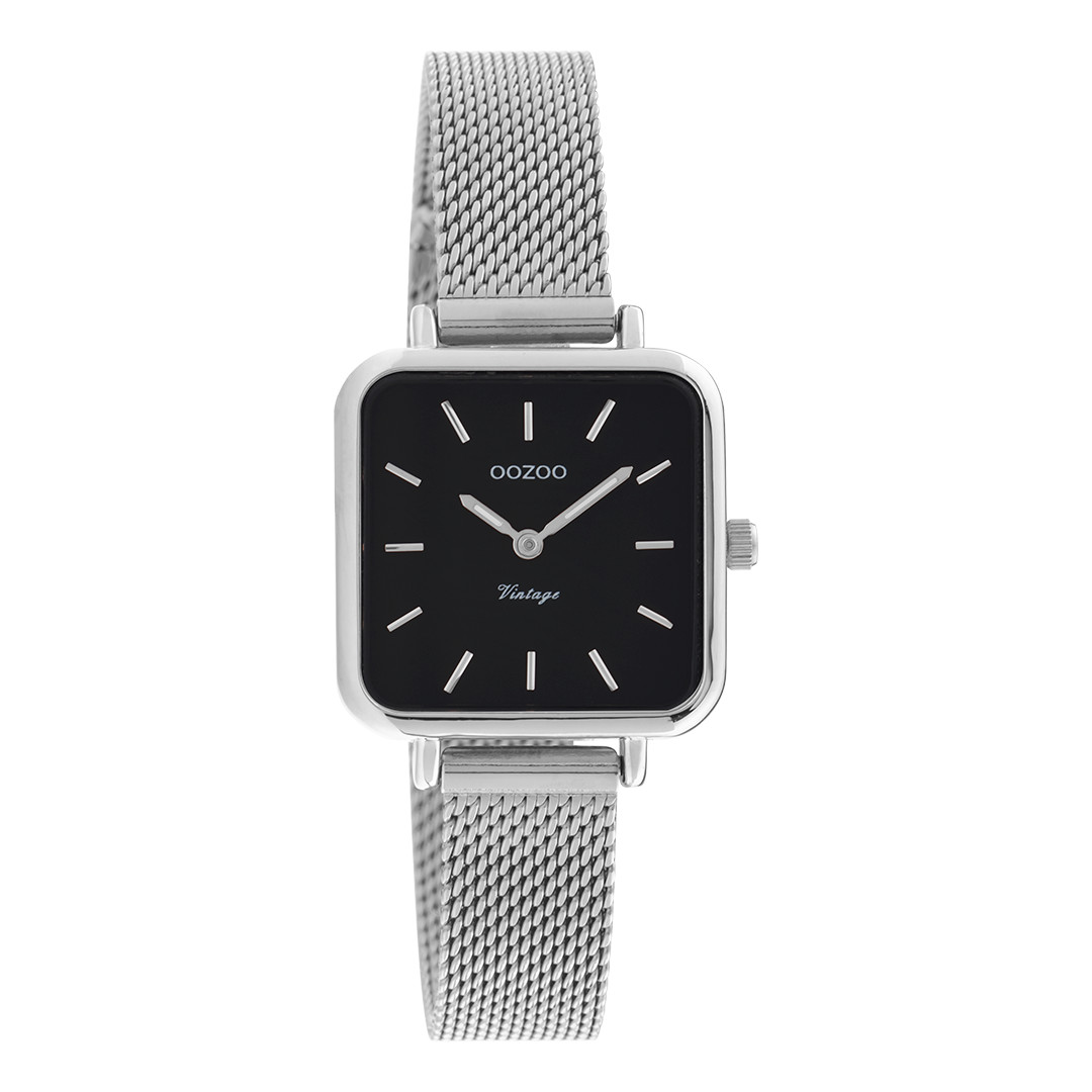 Oozoo Vintage Damenuhr C20262 Schwarz Milanaiseband 26x26 mm