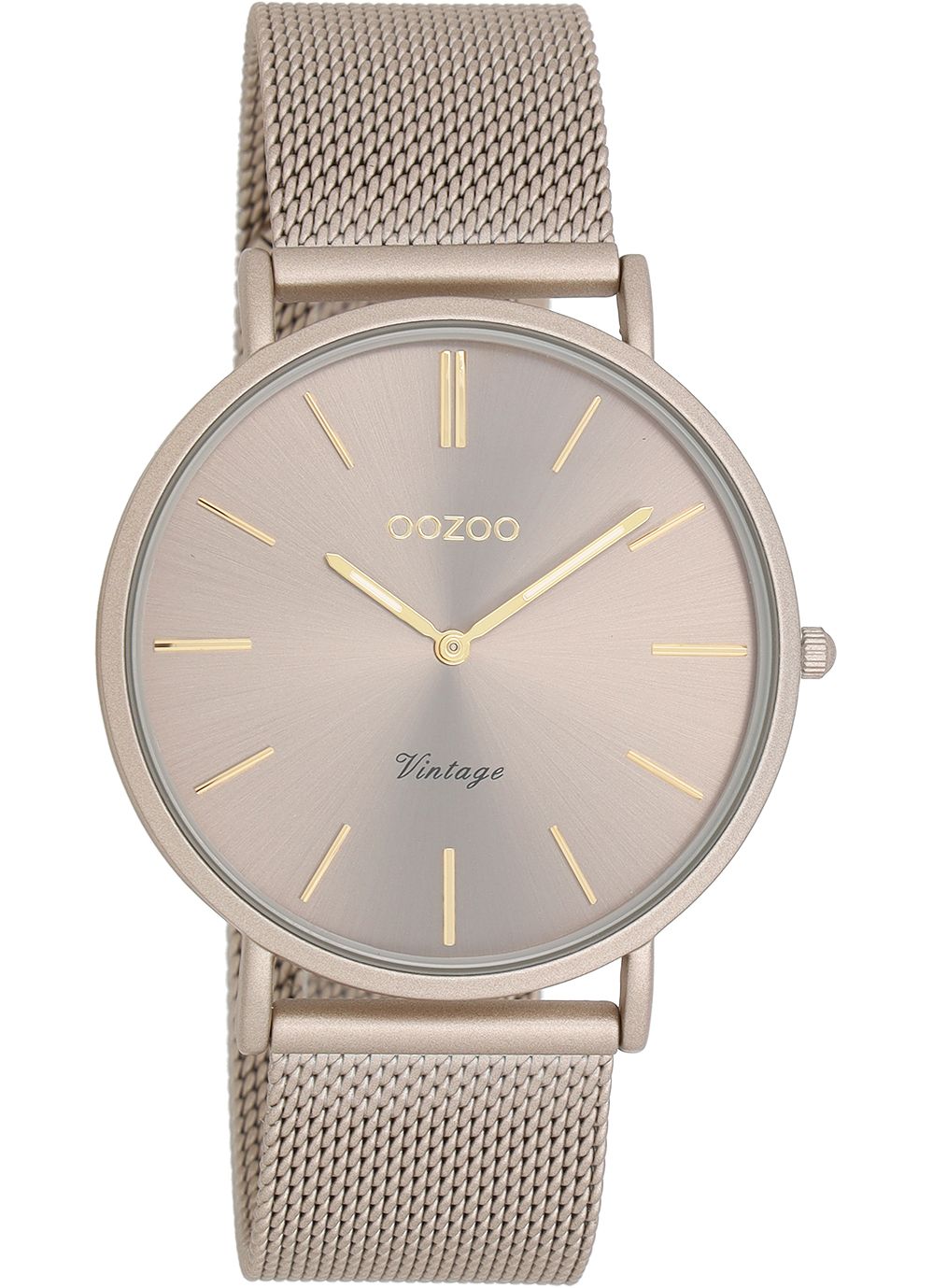 Oozoo Vintage Armbanduhr C20336 Taupe Milanaiseband 40 mm Oozoo Vintage Armbanduhr C20336 Taupe Milanaiseband 40 mm