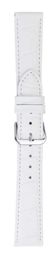Eichmüller 336 Lederband Uhrenband 12,14,16,18,20 oder 22 mm weiß Alligator-Prägung