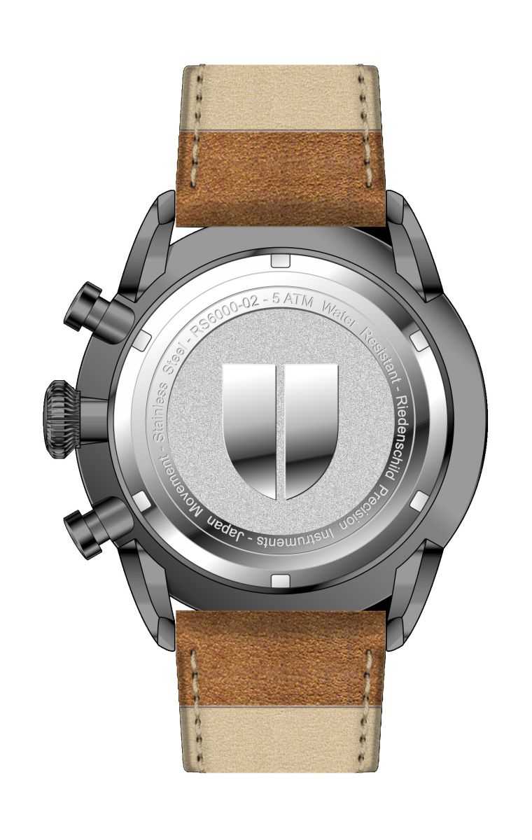 Riedenschild RS6000-01 Herren Chronograph Lederband 45 mm Rückseite