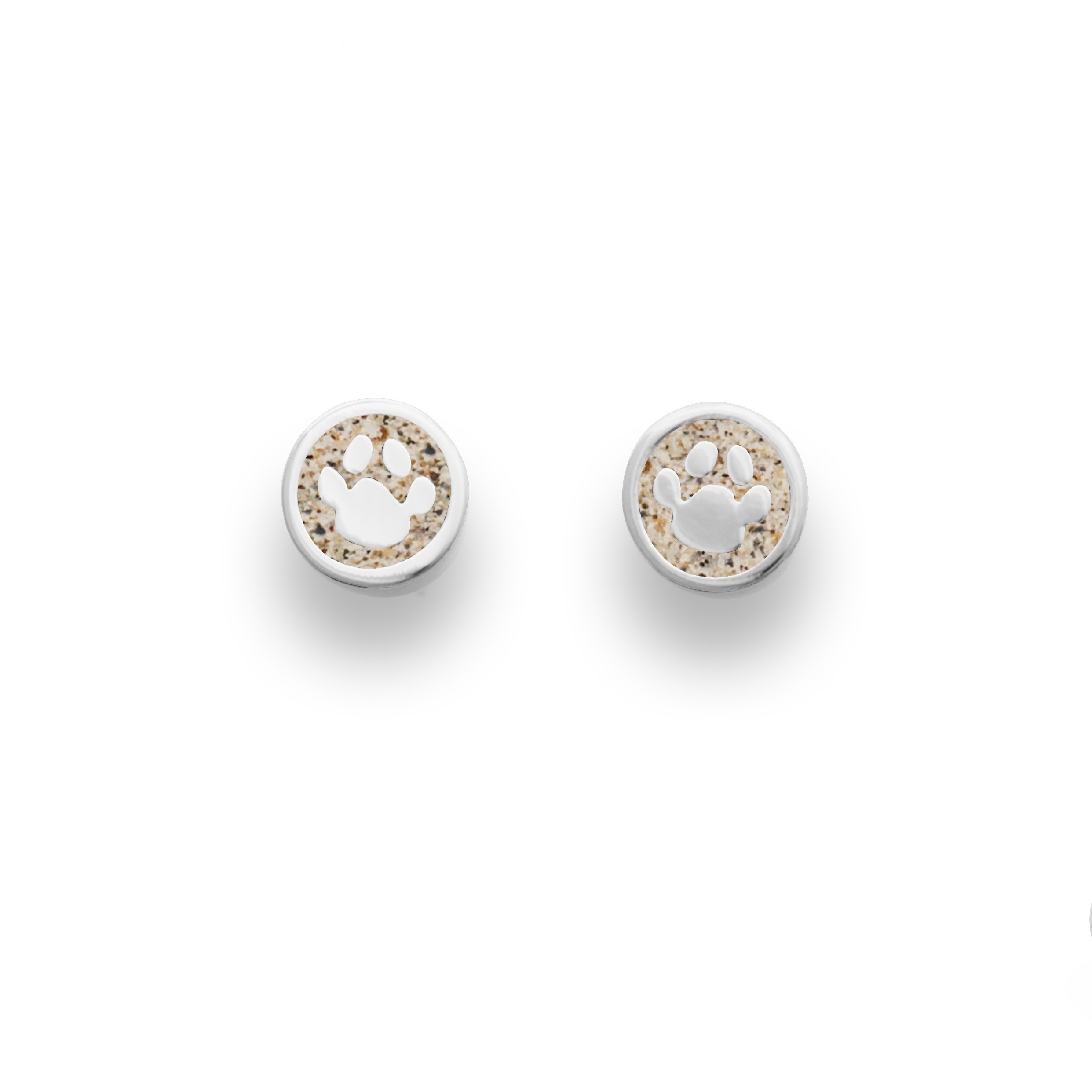 DUR Ohrringe Ohrstecker O4832 „Lucky Dog" Silber Strandsand 8 mm