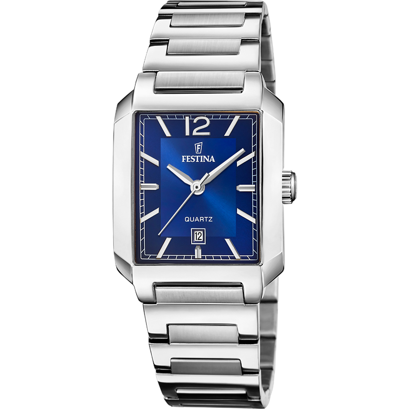 Festina On The Square Damenuhr F20679-3 Blau Edelstahlband 29x33 cm