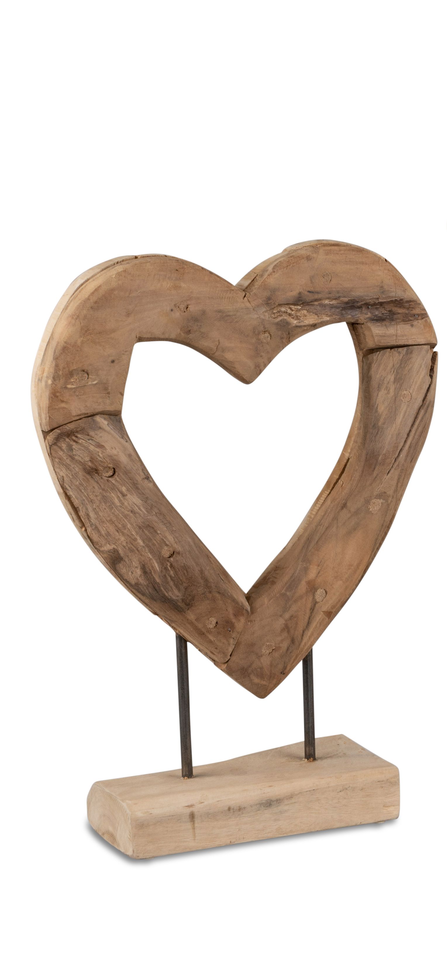 Formano Dekoobjekt Herz Teakholz 619372 - 30x40 cm Formano Dekoobjekt Herz Teakholz 619372 - 30x40 cm