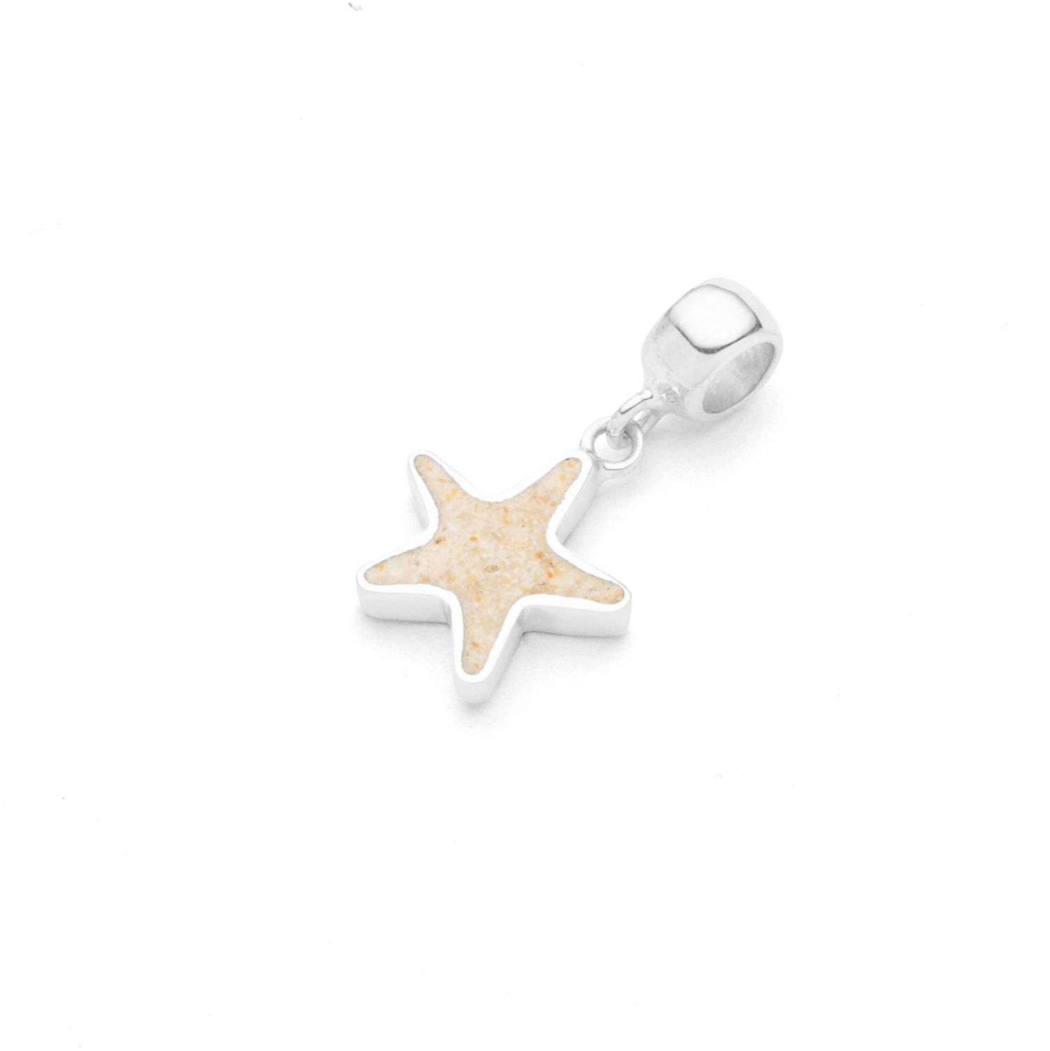 DUR Anhänger Charm F345 „Seestern" Silber Strandsand 13 mm