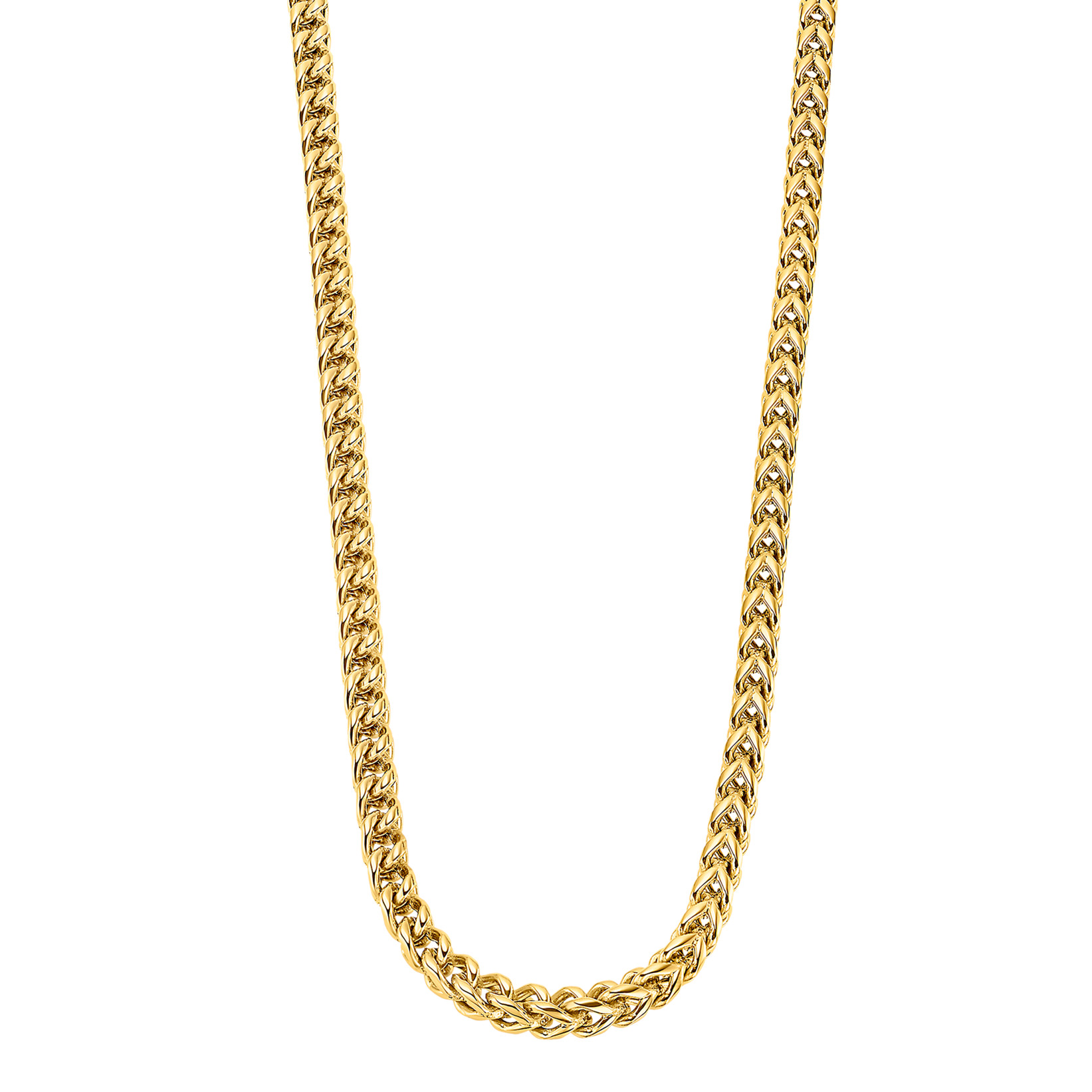 Lotus Style Iron Road Halskette LS2290-1/2 Herren Edelstahl Vergoldet 44,5 +5 cm