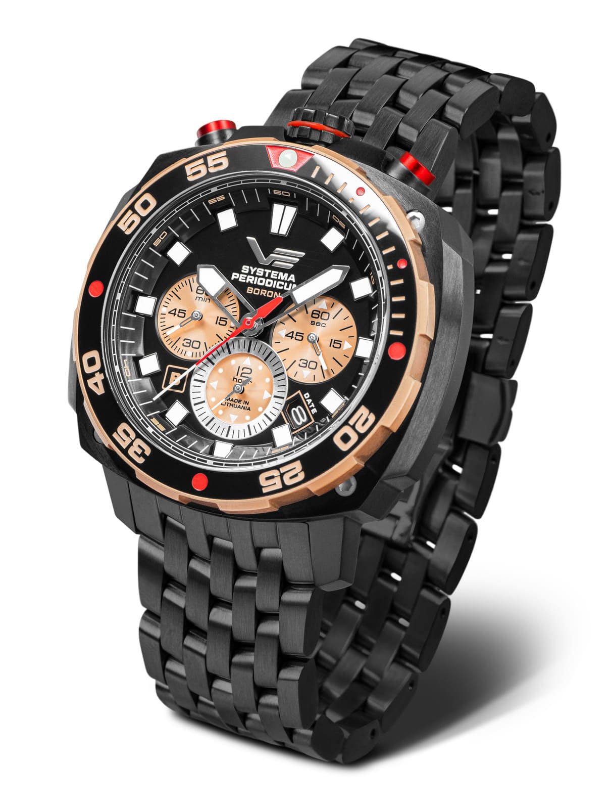 Vostok Europe 650E721-B Systema Periodicum Boron Chronograph 45,5 mm