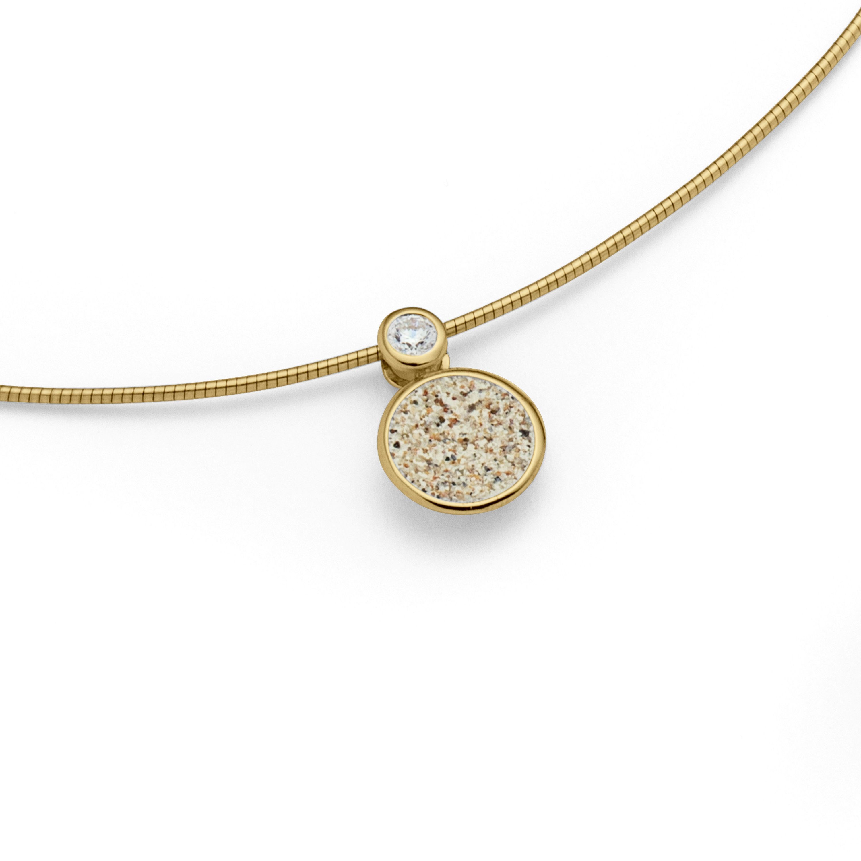 DUR Halskette K2487 „Polarstern“ Vergoldet Strandsand 42 cm