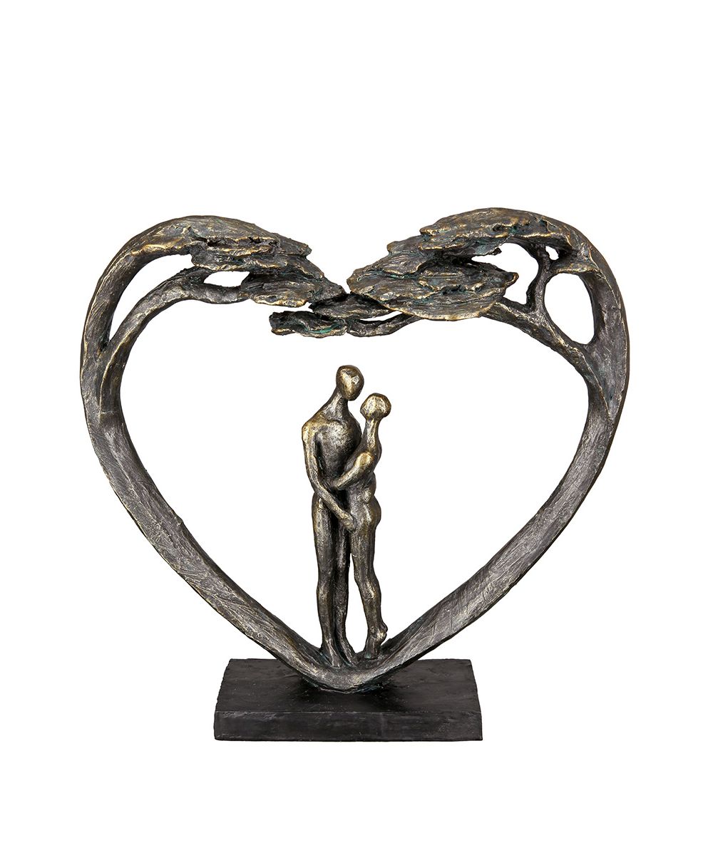 Gilde Dekoobjekt 37862 Skulptur Herz "Love Tree" Kunstharz 32 cm