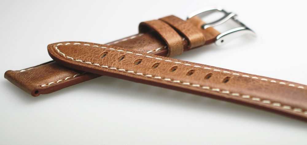 Eichmüller 752 Lederband Uhrenband 18,20 oder 22 mm braun Vintage-Look Dornschliesse