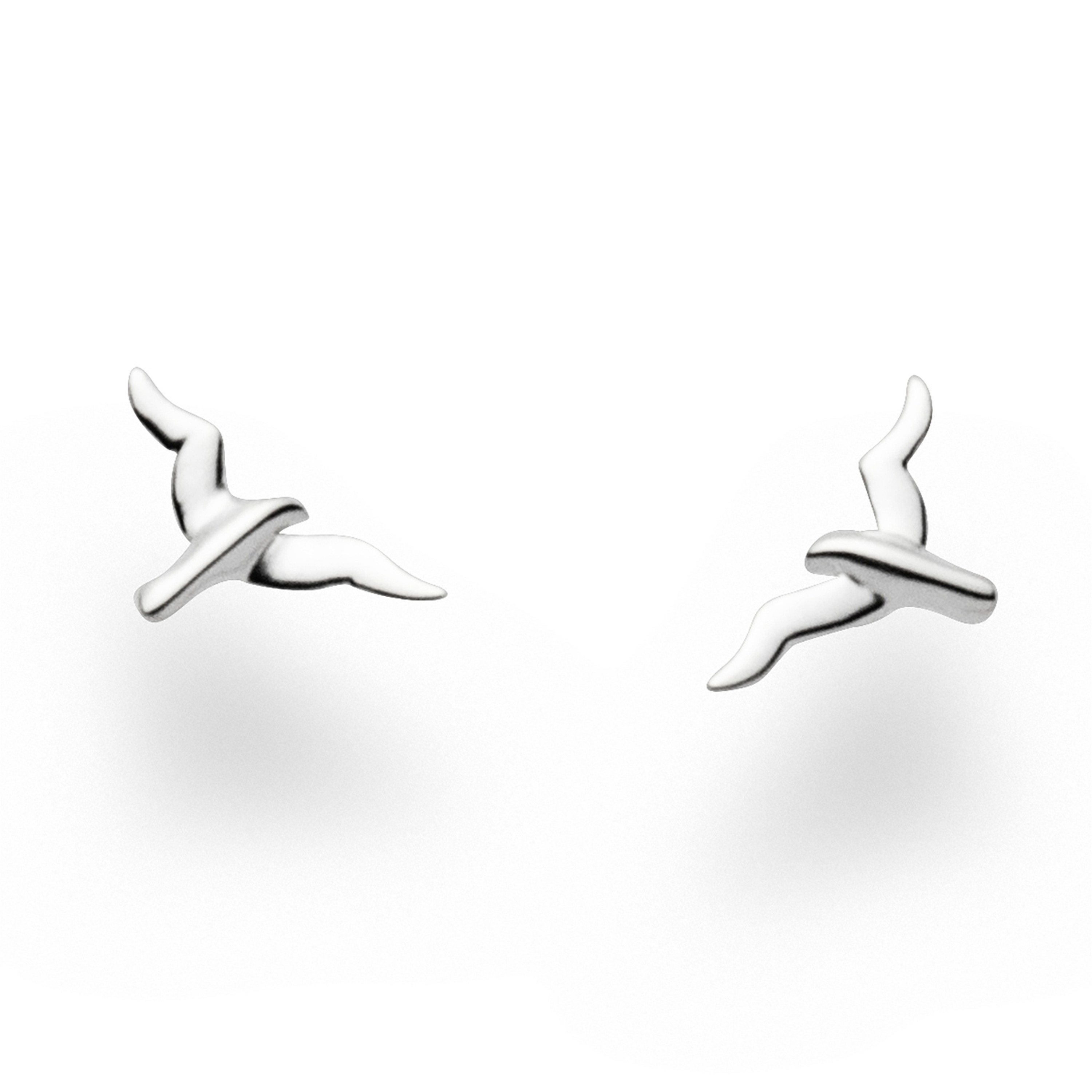 DUR Ohrringe Ohrstecker O4689 „Möwe" 925er Silber 11x6 mm