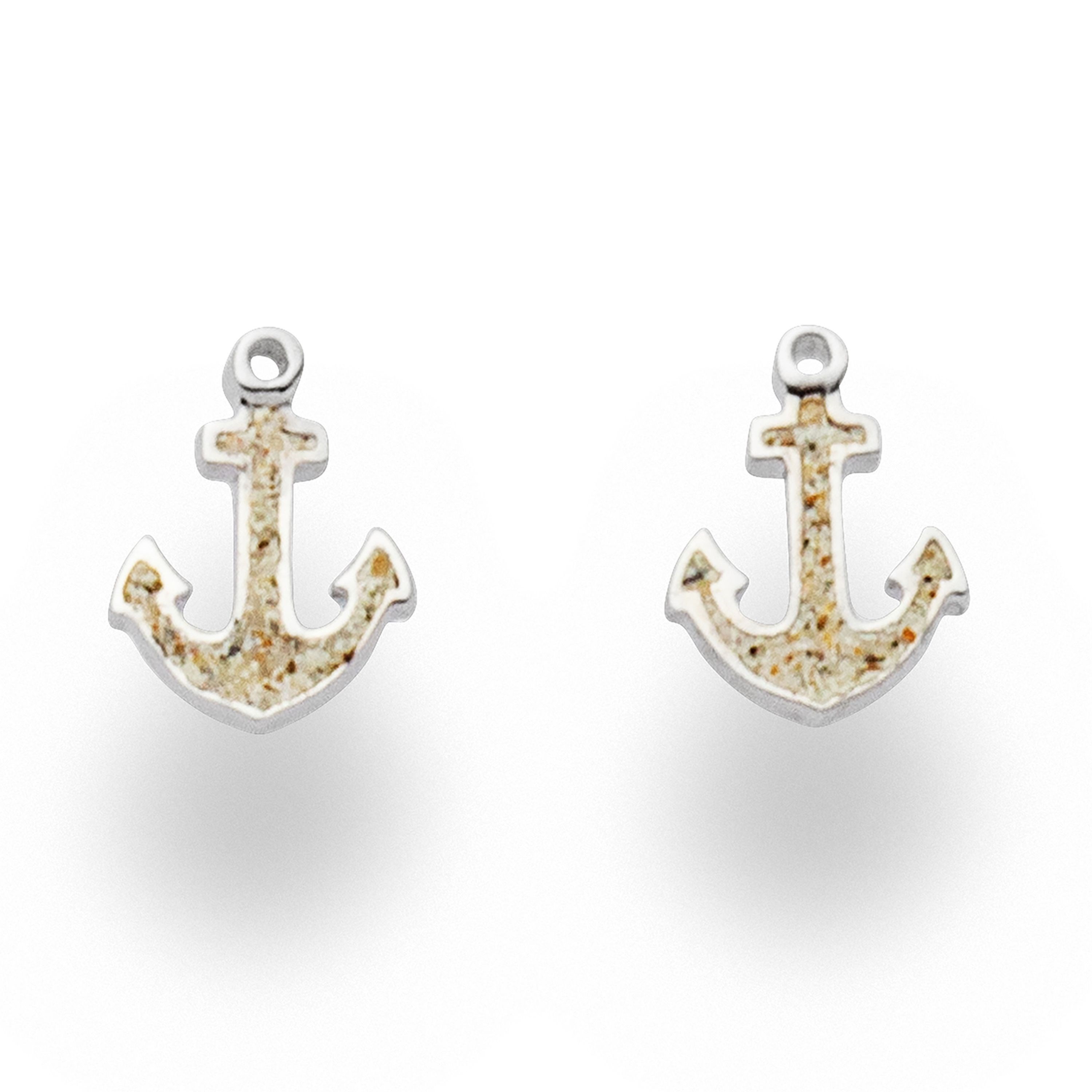 DUR Ohrringe Ohrstecker O5045 „Sandanker" Silber Strandsand 9x11 mm