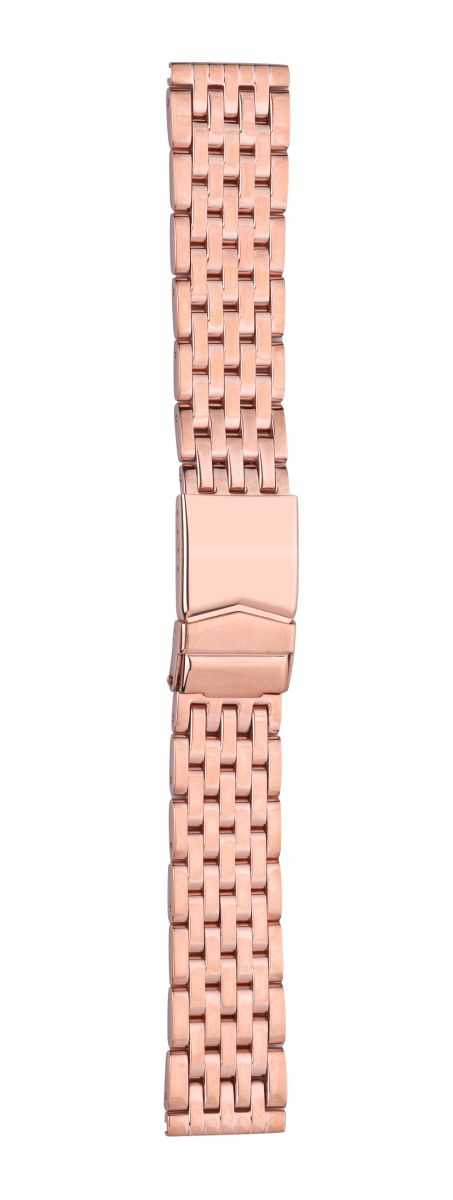 Eichmüller Edelstahlband Uhrenarmband rosé-vergoldet/poliert 18,20 oder 22 mm Sicherheits-Faltschliesse