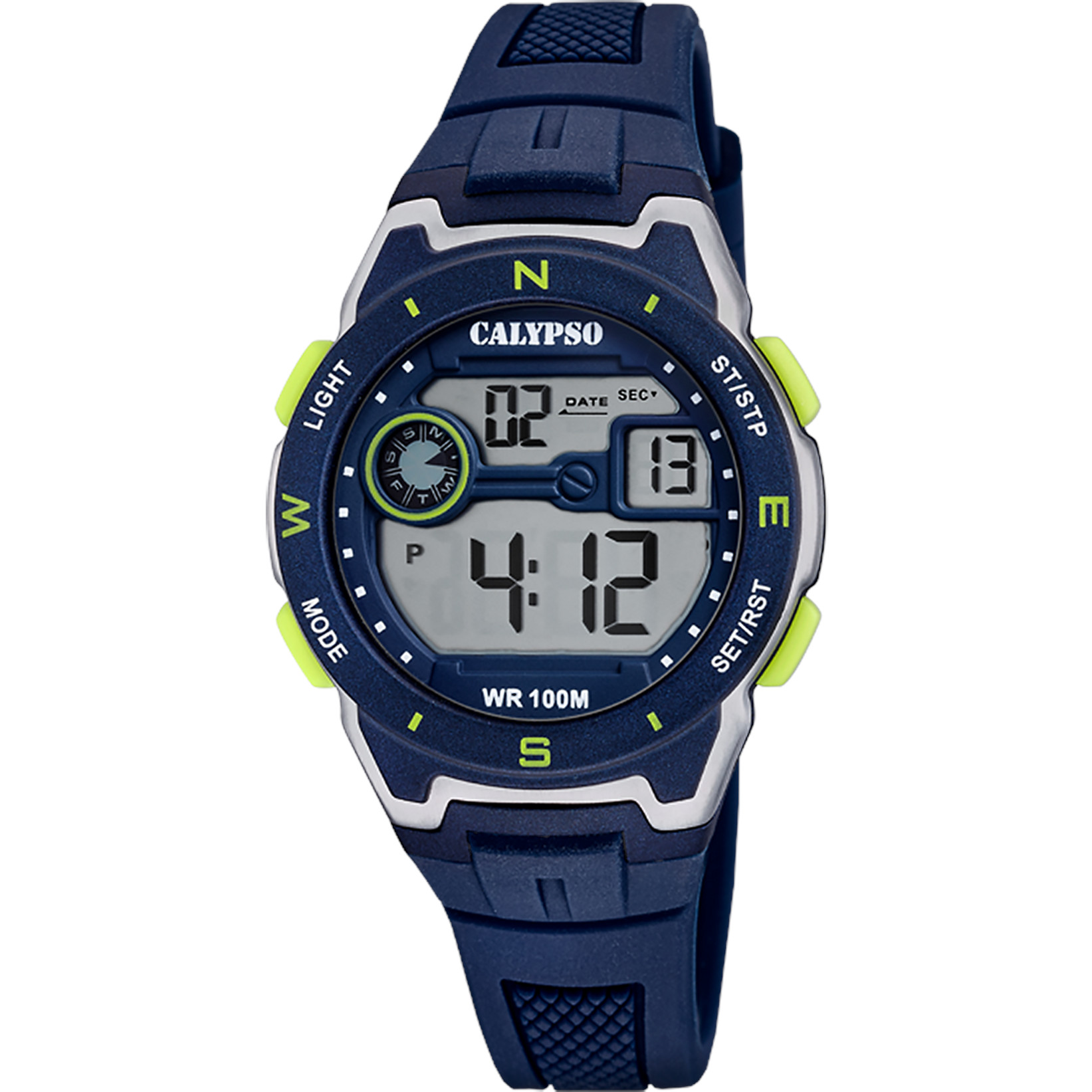 Calypso Junior Digitaluhr K5853-3 – Blau/Silber 36 mm 10 Bar