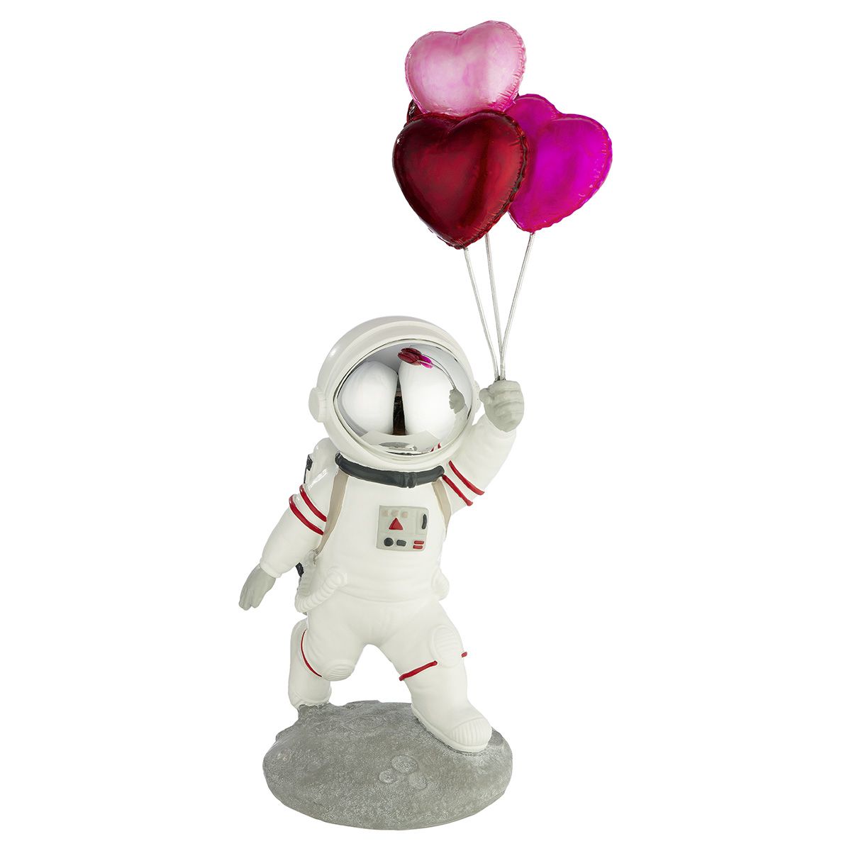 Gilde Dekoobjekt Astronaut mit Herzen "Michael" 60111 Kunstharz - 39 cm