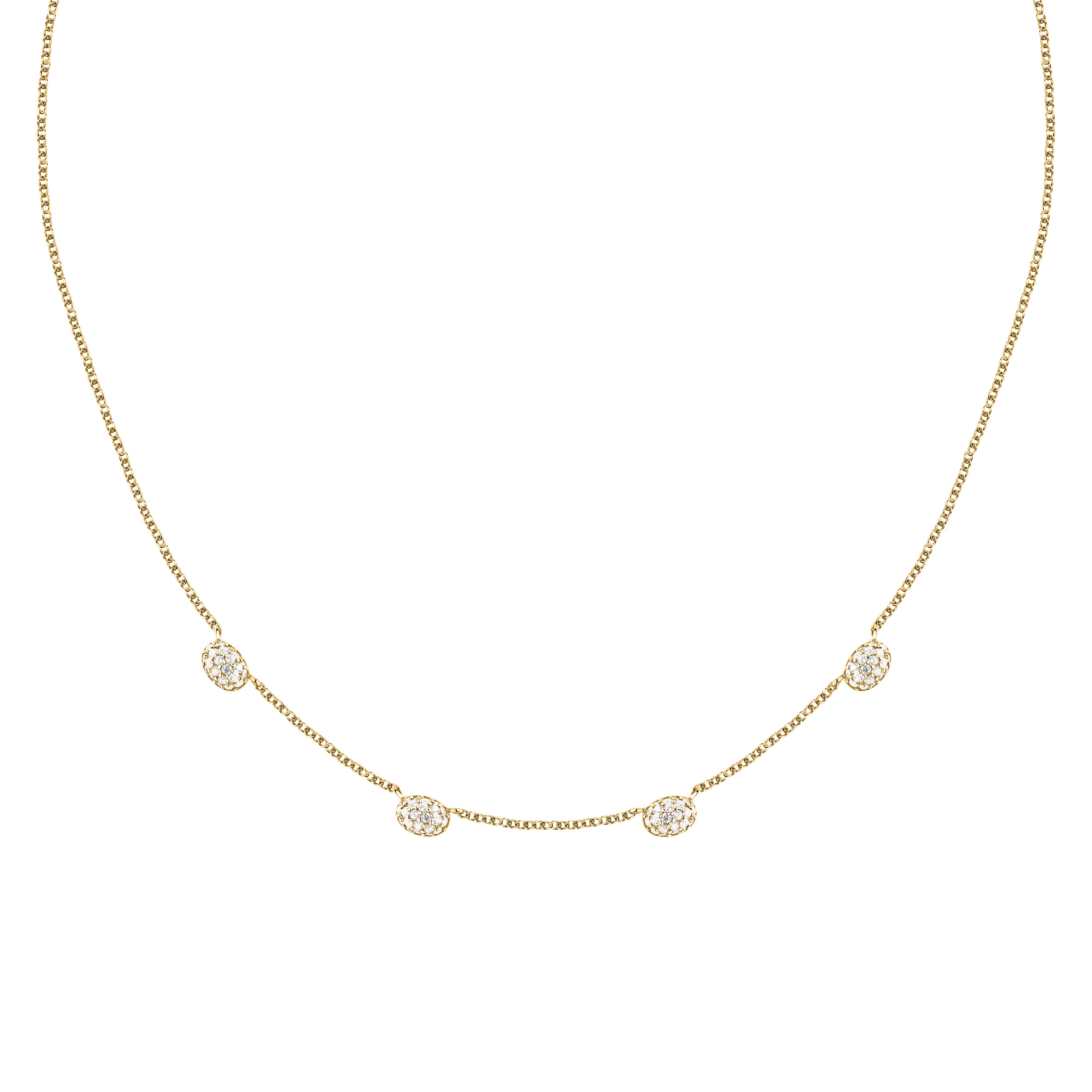 Morellato Pavé Halskette SAZB02 – Vergoldetes 925 Silber mit Zirkonia 45 cm