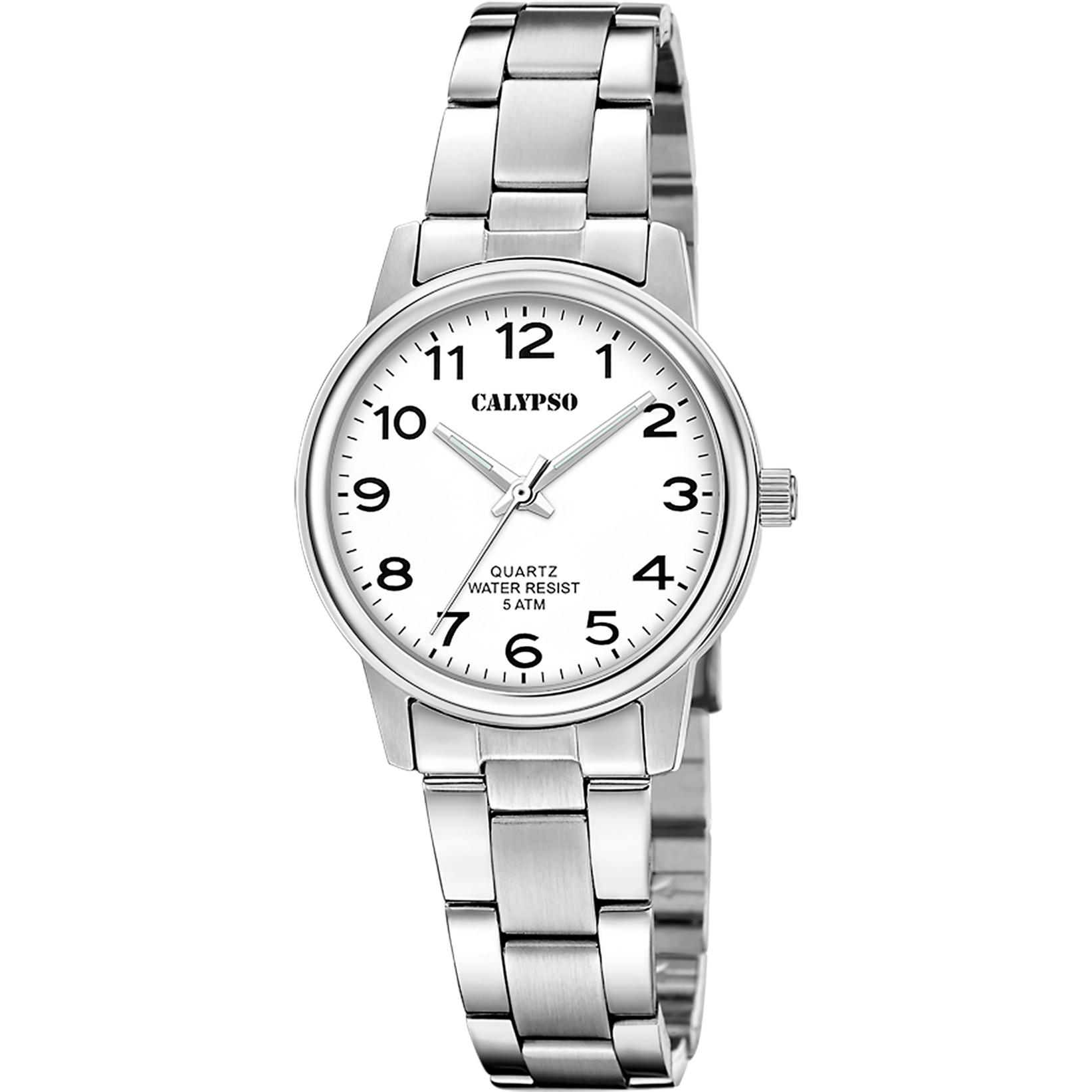 Calypso Basic Damenuhr K5865-1 Weiss Edelstahlband 32 mm
