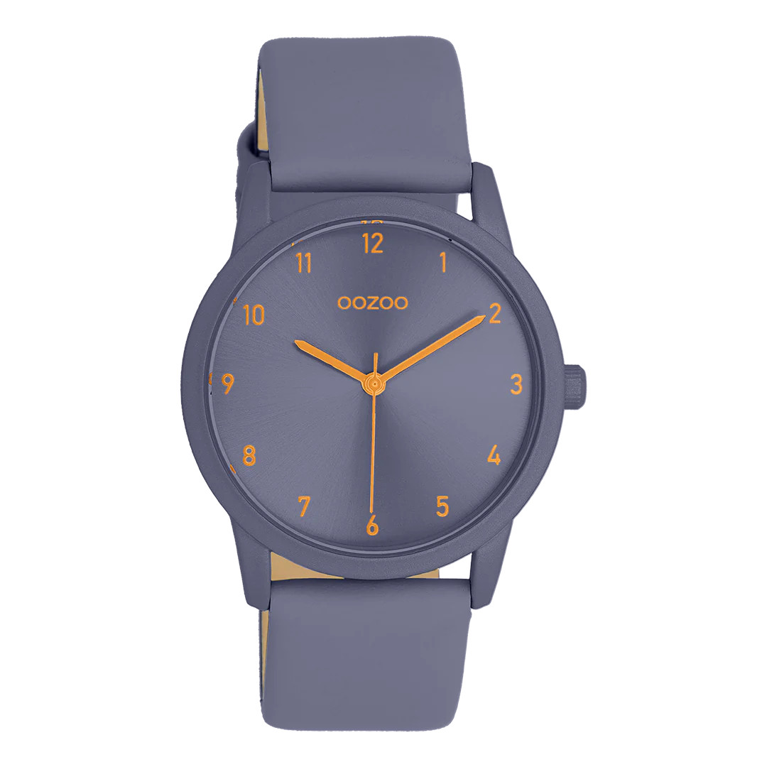 Oozoo Damenuhr C11456 Graublau Lederband 38 mm