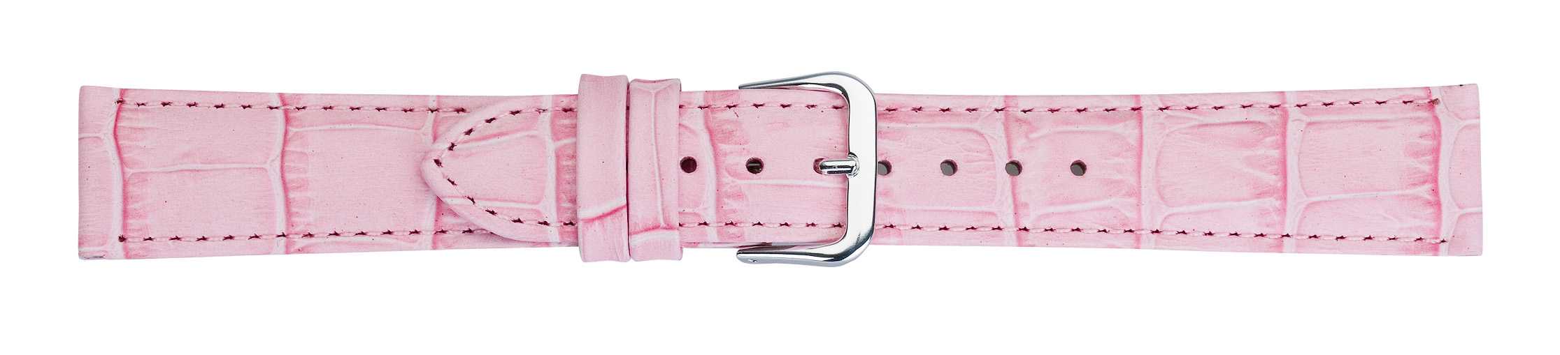 334 Eichmüller 334 Lederband Uhrenband 12,14,16,18,20 oder 22 mm rosa Alligator-Prägung
