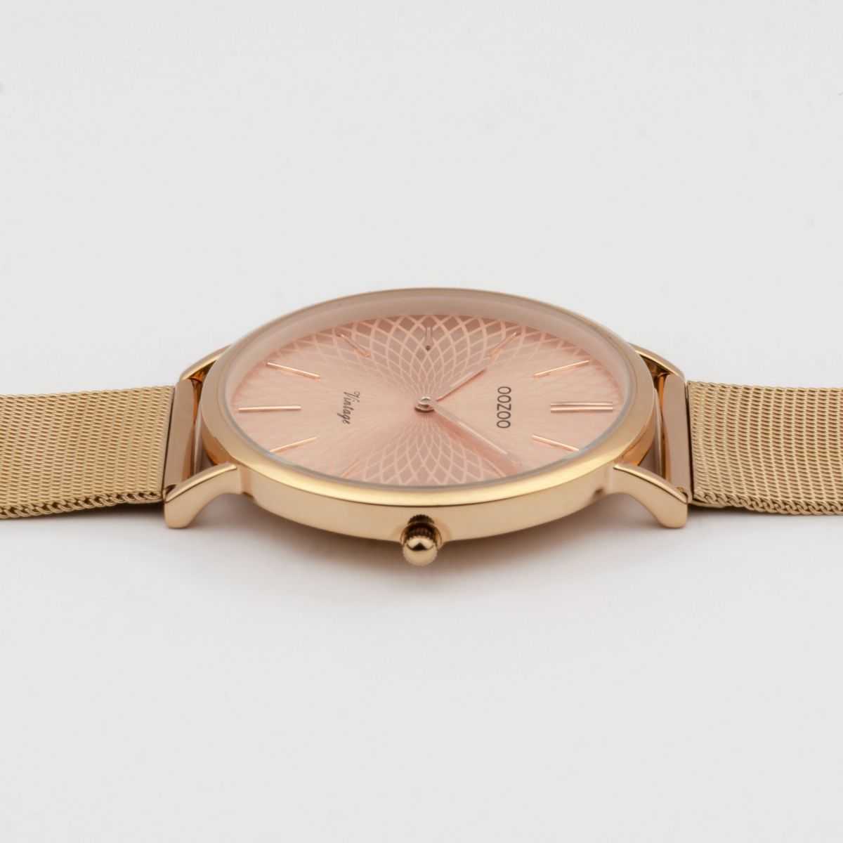 Oozoo Vintage Damenuhr C9343 - rose - Meshband - 40 mm - Seitenansicht