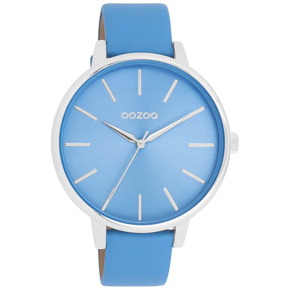 Oozoo Damenuhr C11296 Hellblau Lederband 42 mm