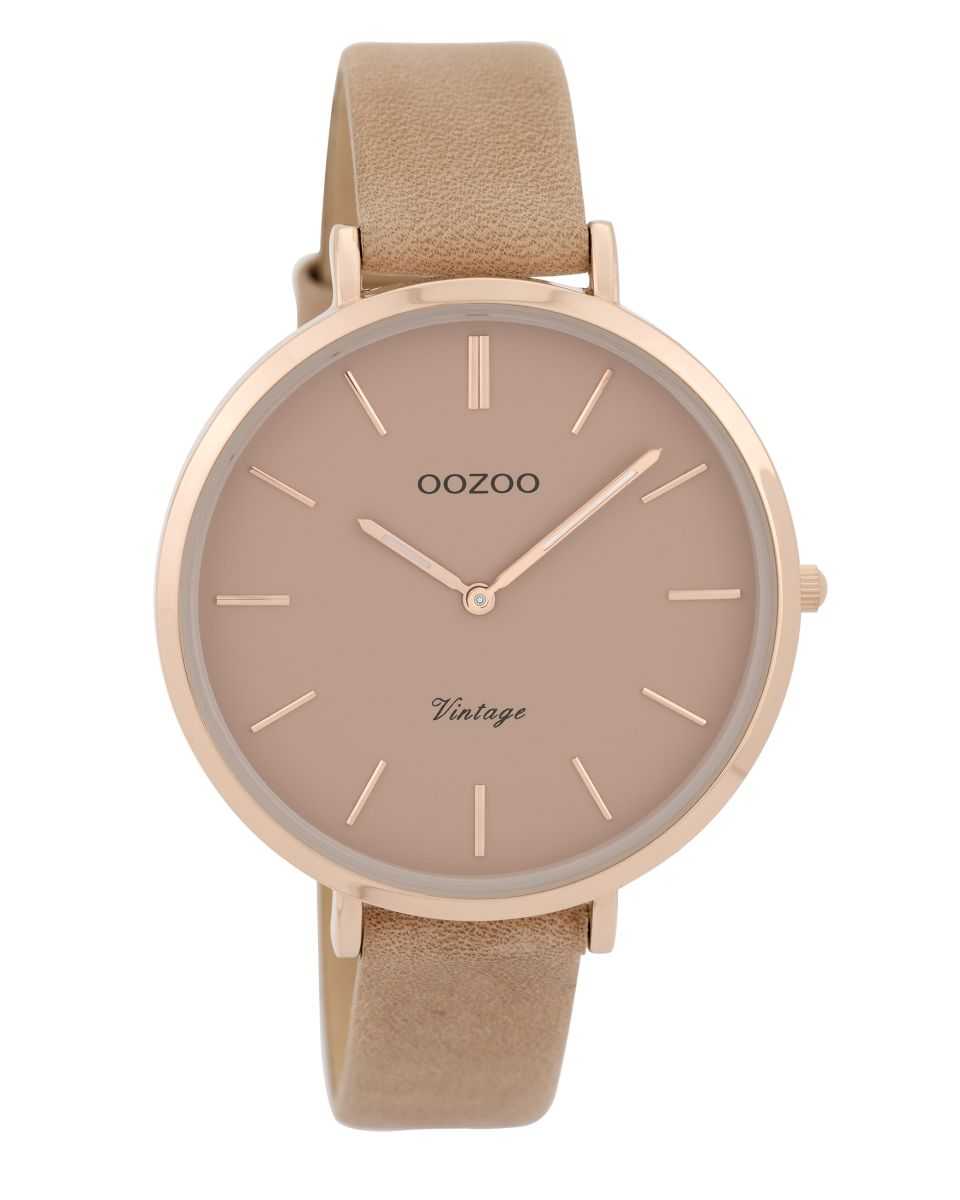 Oozoo Damenuhr C9382 rose hellbraun Lederband 40 mm