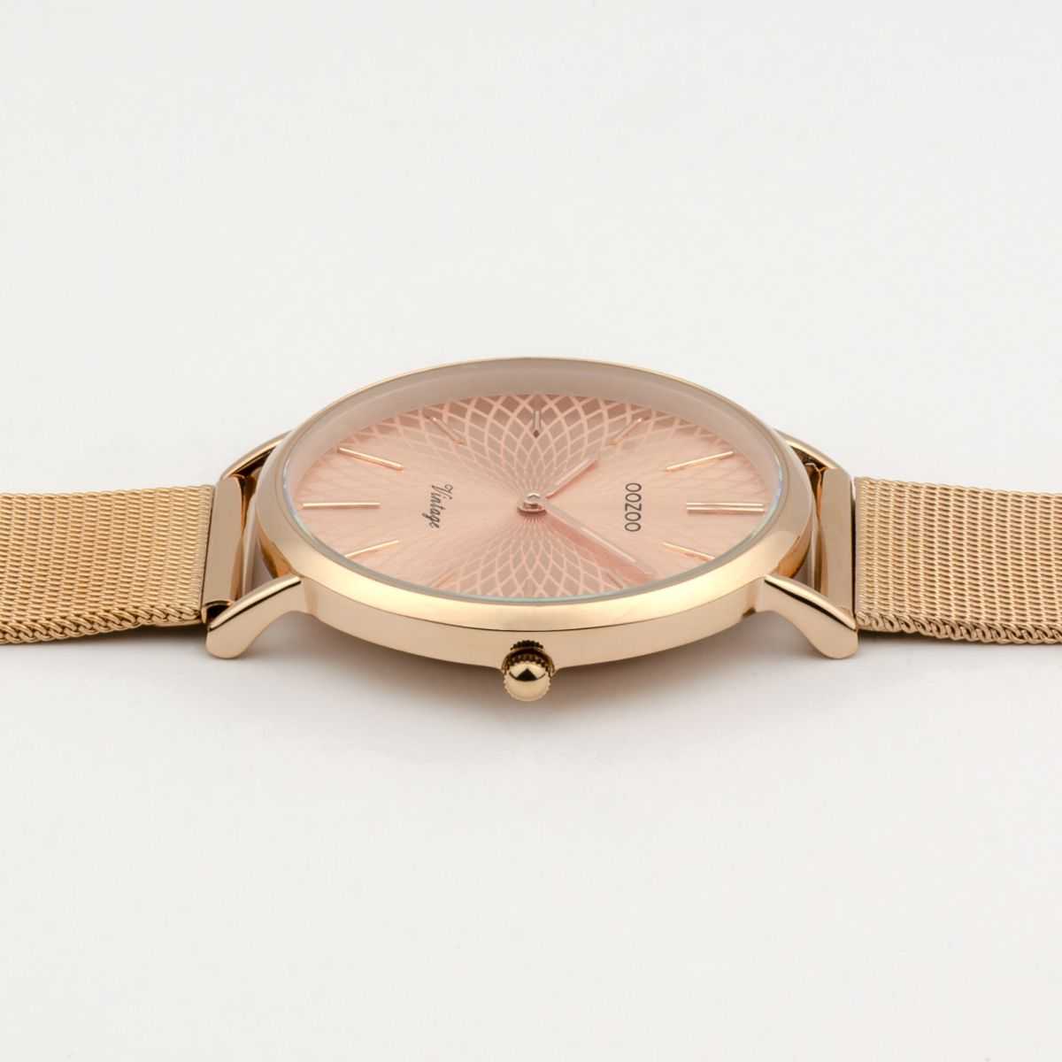 Oozoo Vintage Damenuhr C9344 - rose - Meshband - 36 mm - Seitenansicht