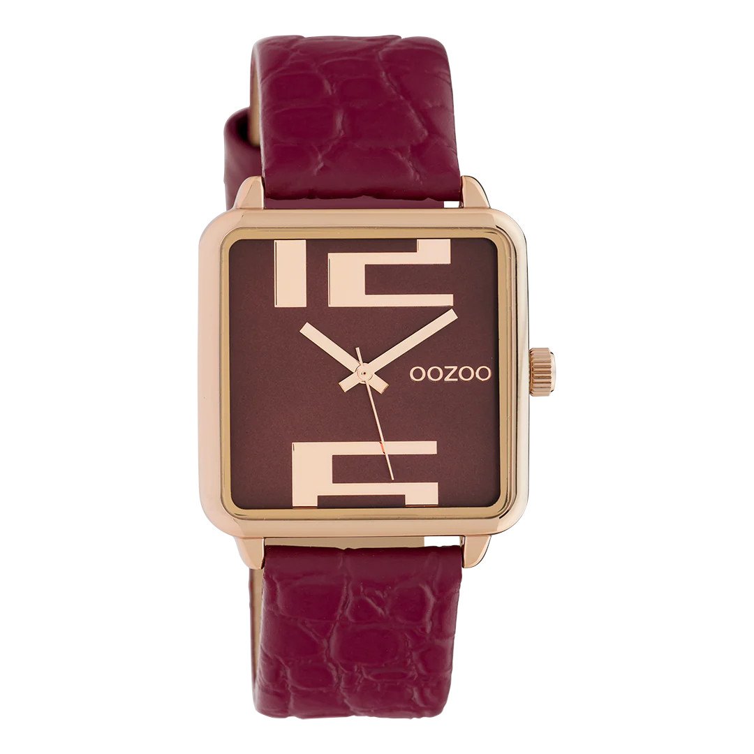 Oozoo Damenuhr C10368 IP-Rose Lederband | B-Ware (0448)