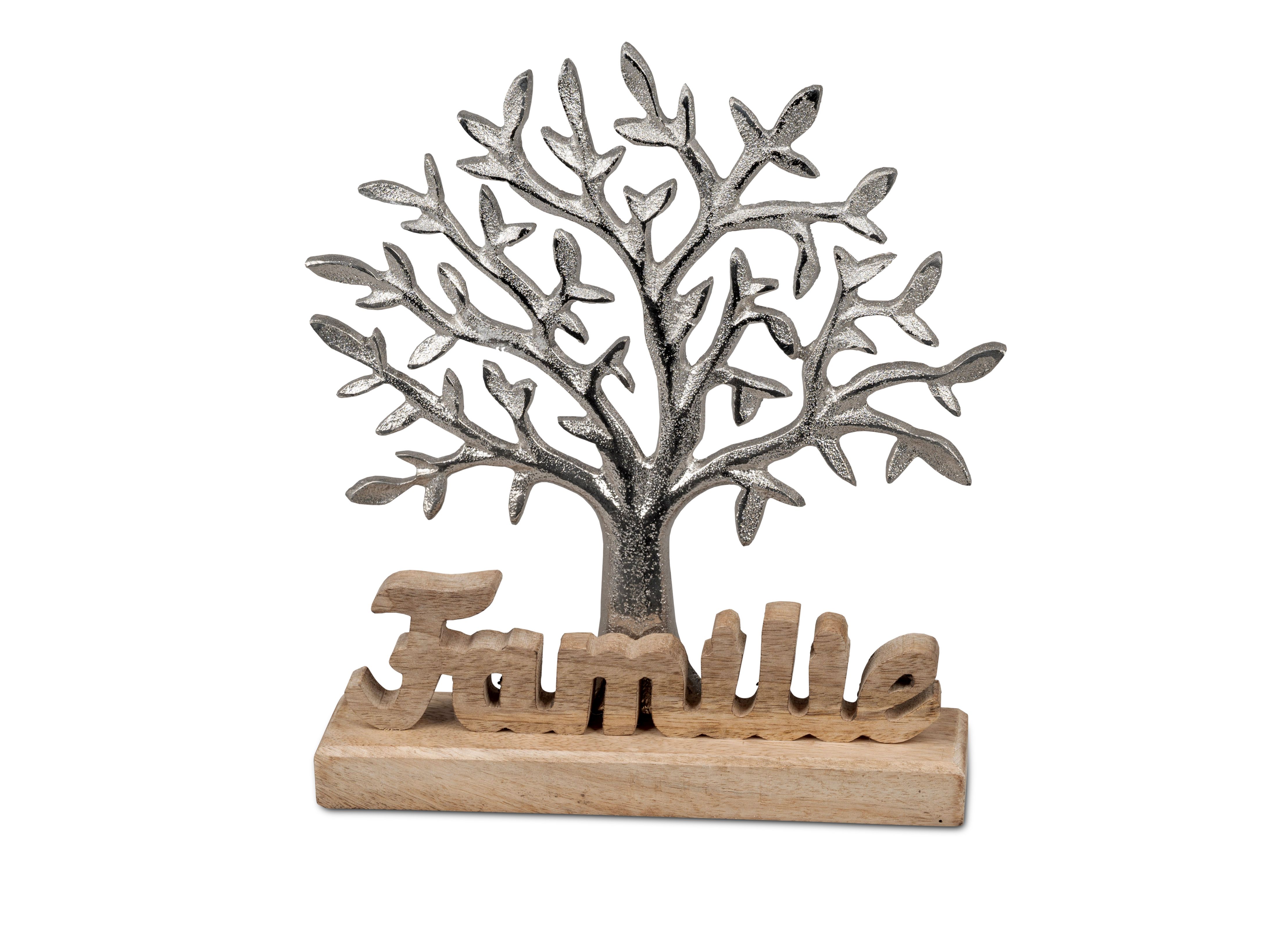 Formano Deko Lebensbaum Familie Mangoholz Alu 538703 - 26 cm Formano Deko Lebensbaum Familie Mangoholz Alu 538703 - 26 cm
