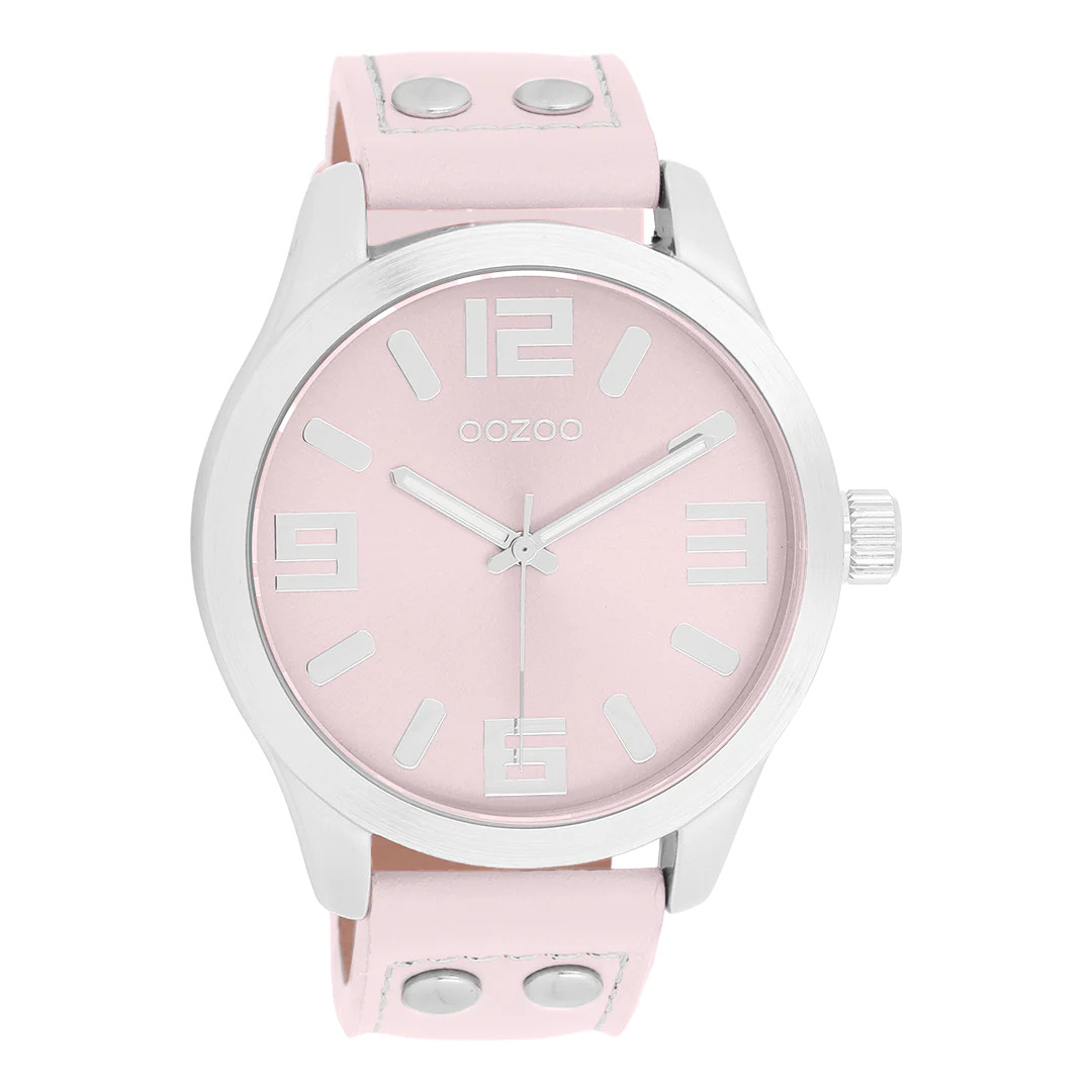 Oozoo Basic Line Uhr C11553 Puderrosa Lederband 46 mm