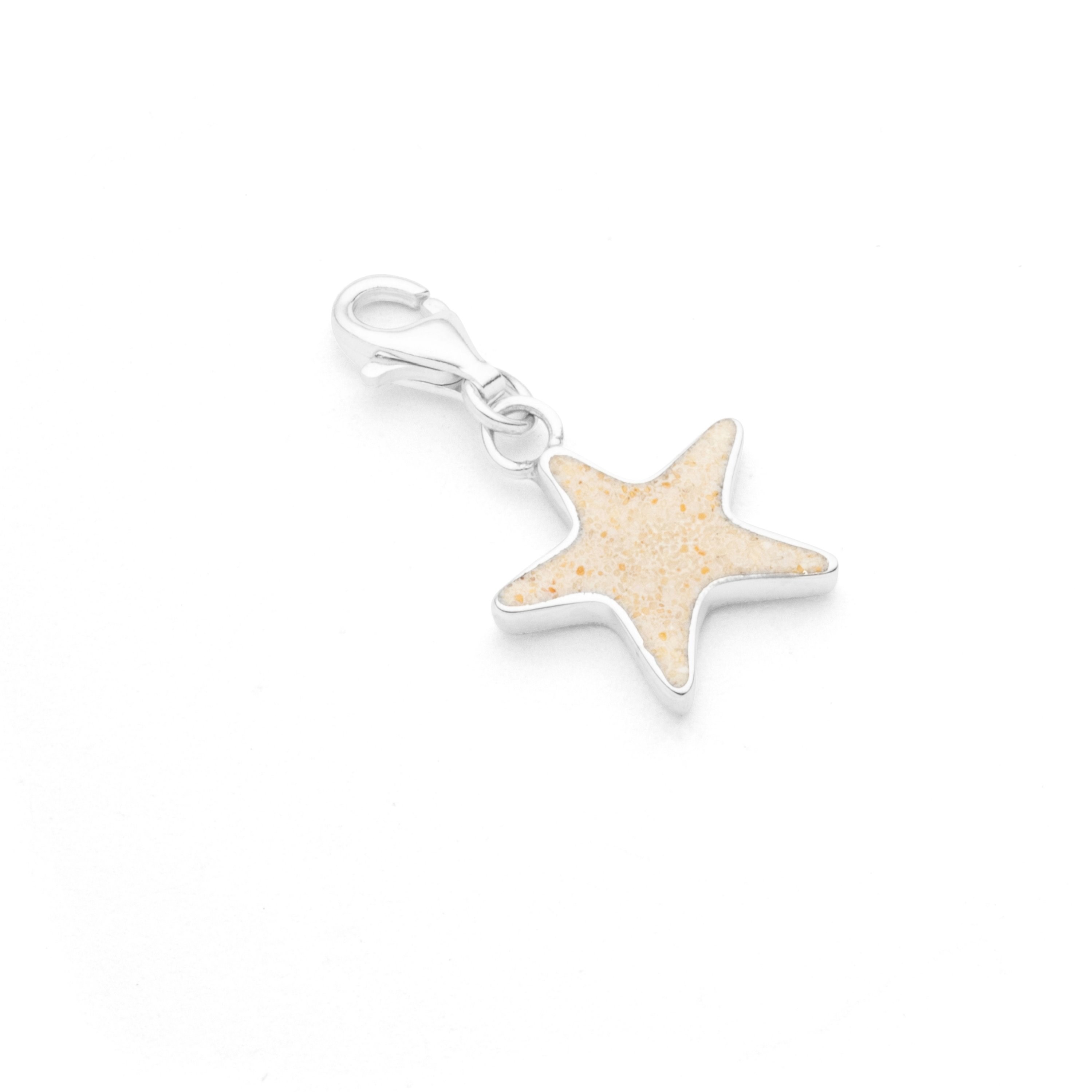 DUR Anhänger Charm F344 „Seestern" 925er Silber Strandsand 13 mm