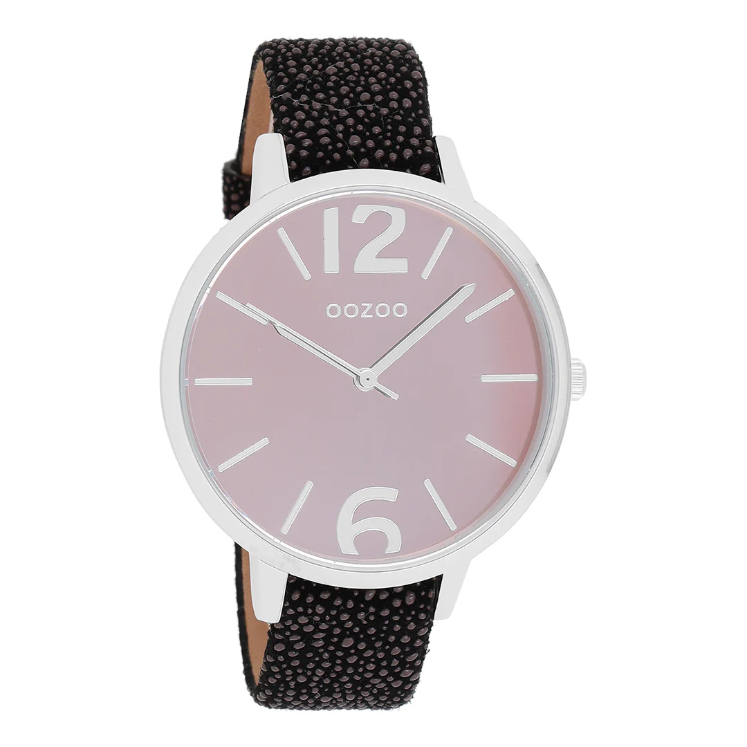 Oozoo Damenuhr C9154 Bordeaux Hell Lederband 43 mm