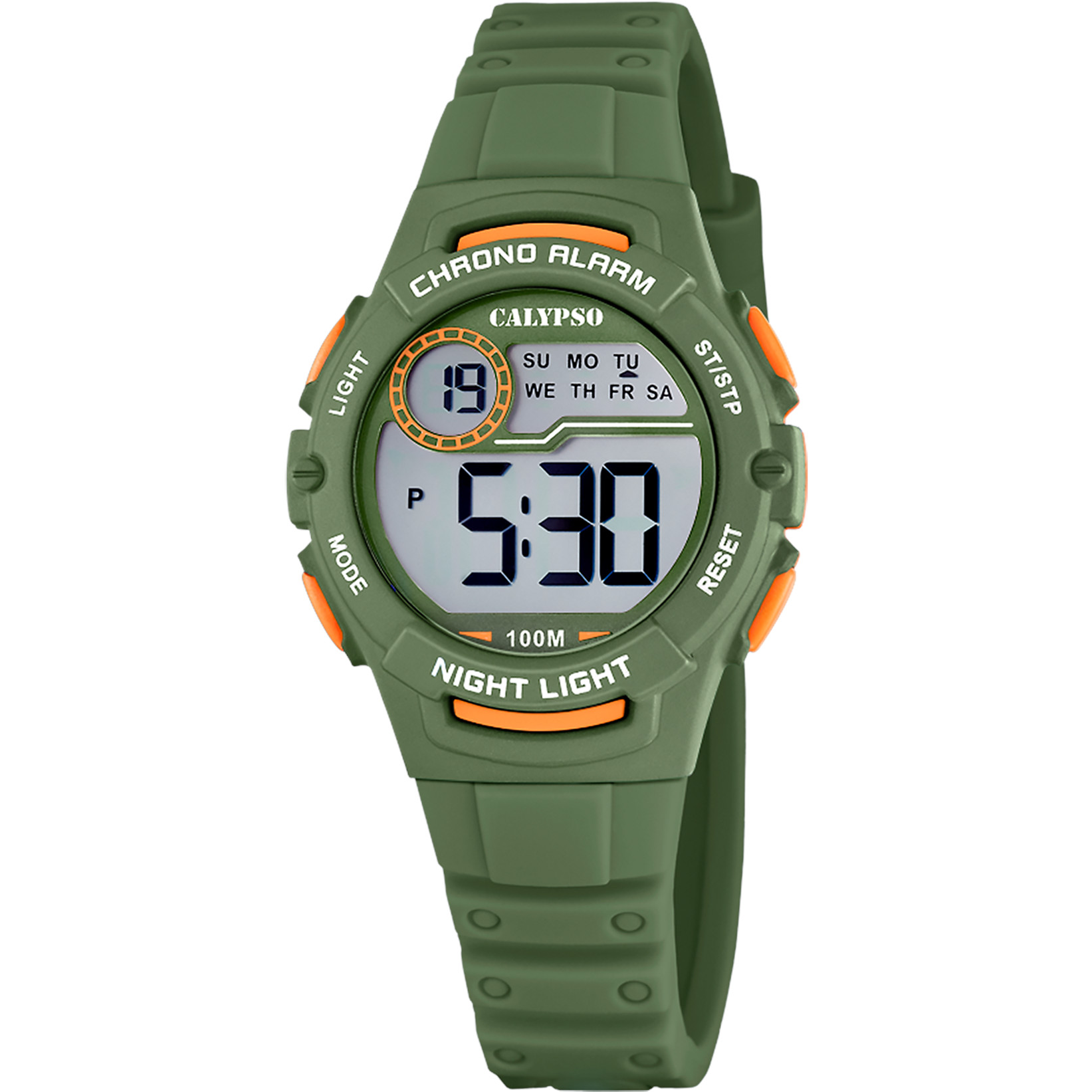 Calypso Junior Digitaluhr K5852-4 – Grün/Orange 33 mm 10 Bar