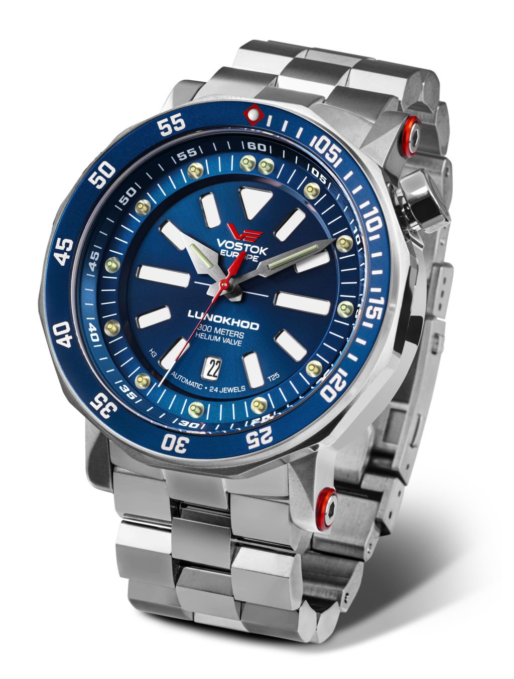 Vostok Europe Lunokhod 2 Automatikuhr 620A634-B Edelstahlband 49 mm