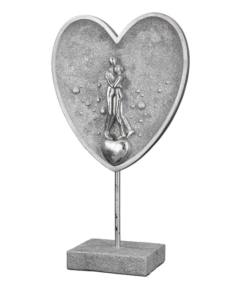 Gilde Dekoobjekt Skulptur Herz "Paar mit Herz" 37584 Kunstharz 30 cm