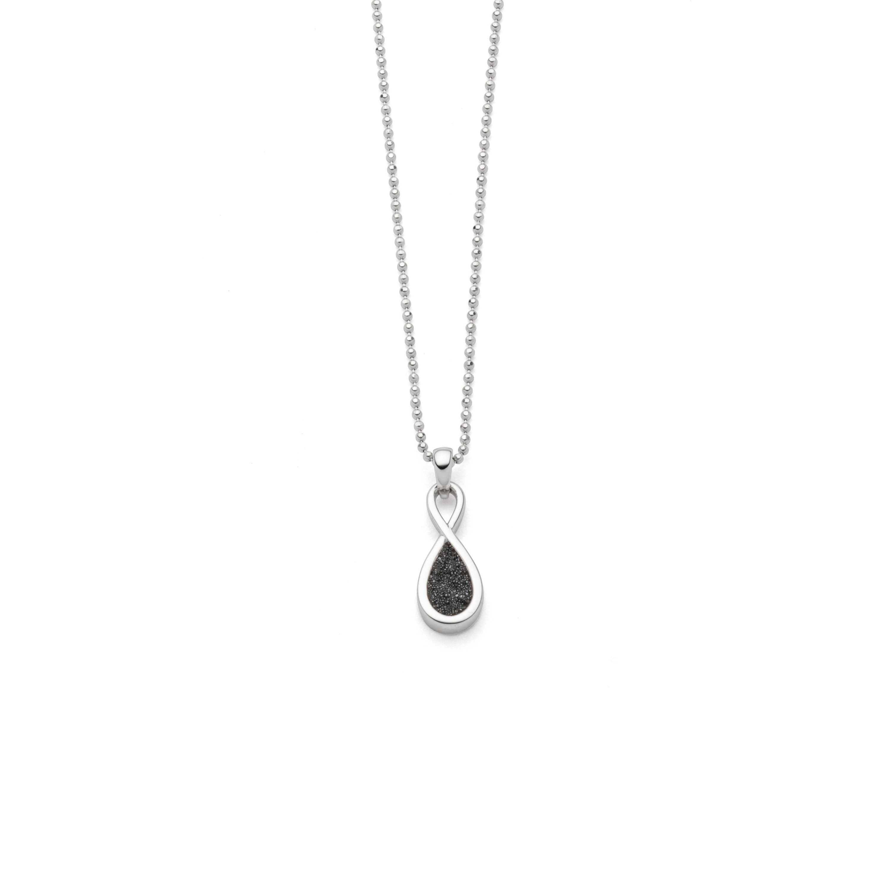 DUR Halskette K2929 „Forever“ 925er Silber Lavasand 42 cm