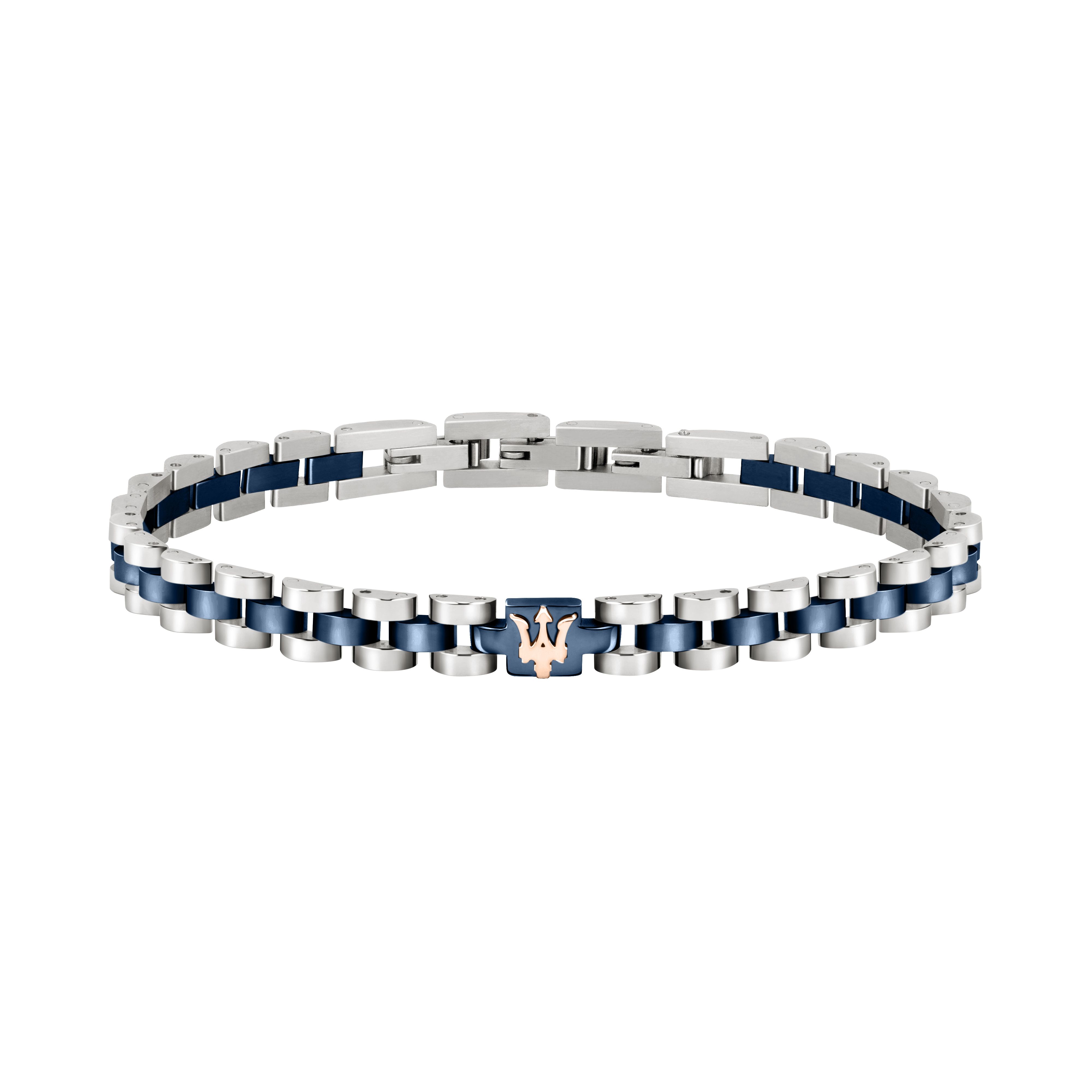 Maserati Iconic JM320AST10 Armband Herren Edelstahl/Blau 21 cm