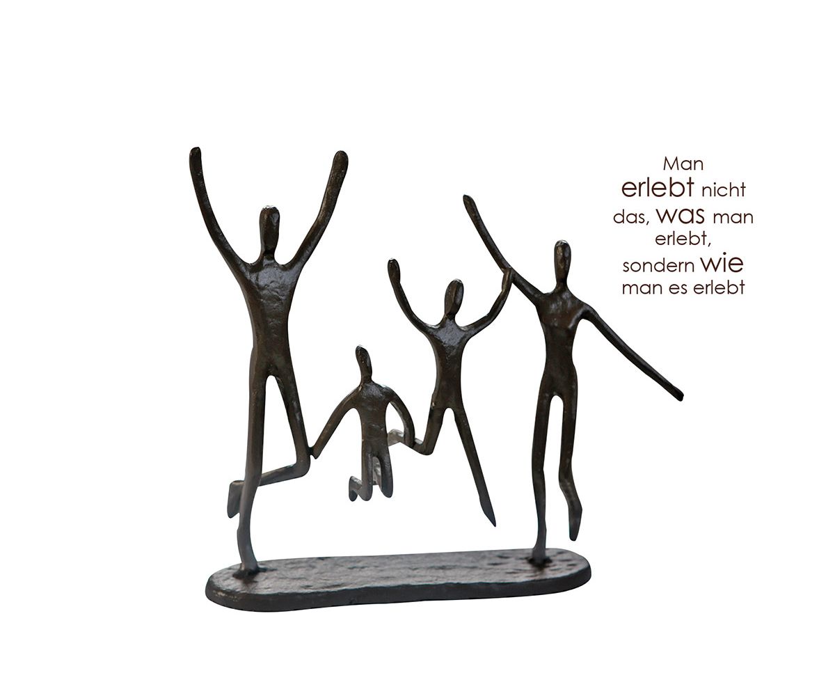 Gilde Dekoobjekt 74572 Skulptur "Jumping" Eisen Braun - 22x20 cm