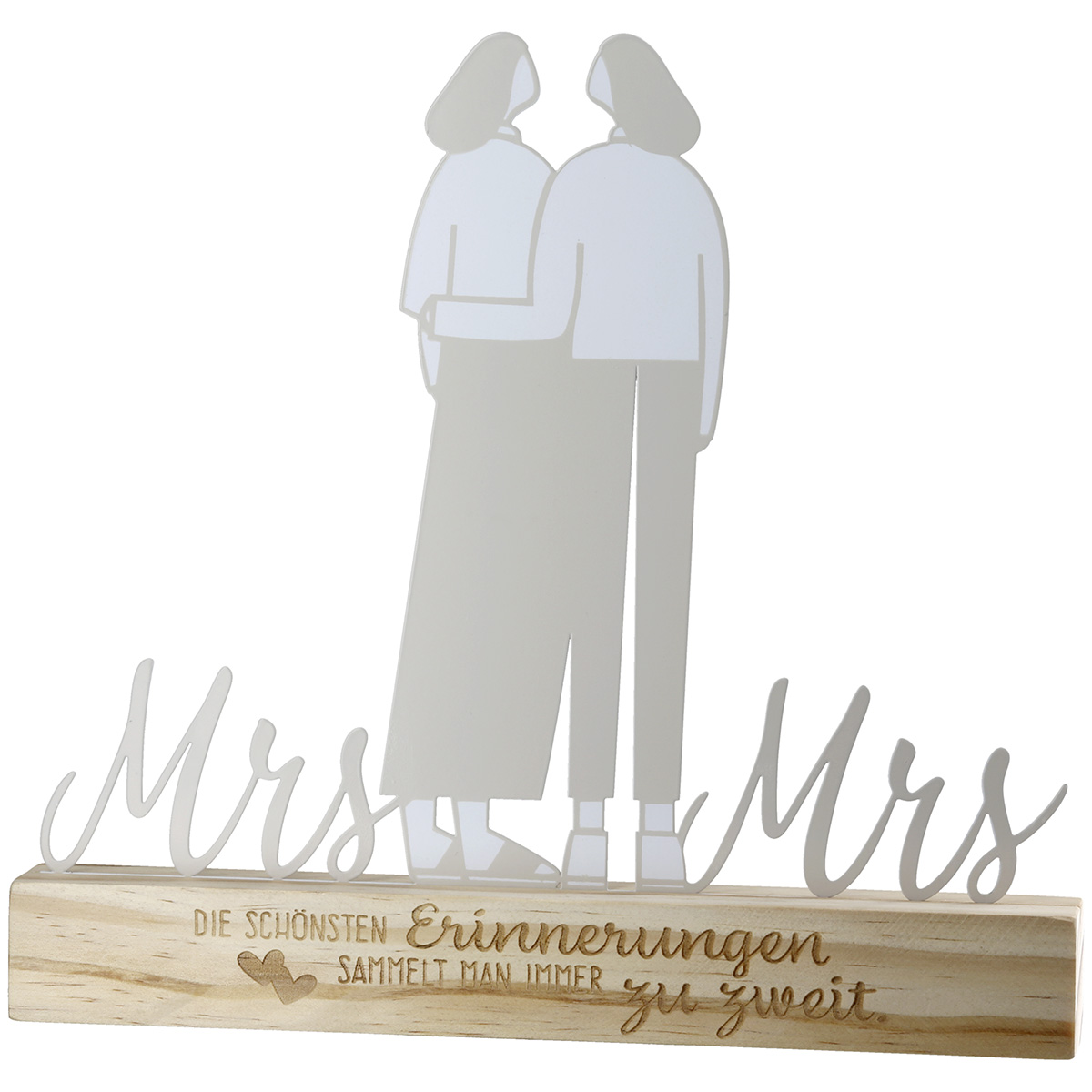 Gilde 60907-1 "Perfect Match - Mrs und Mrs" Holz Metall 23 cm