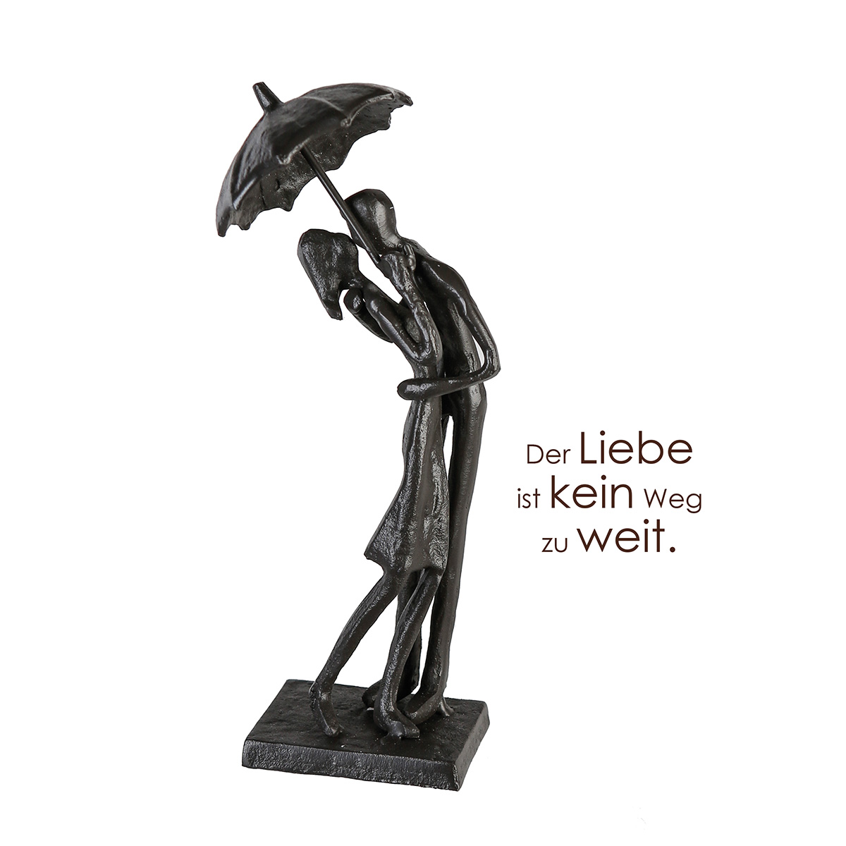 Gilde Dekoobjekt Skulptur Paar "Umbrella" 74909 Eisen 21 cm