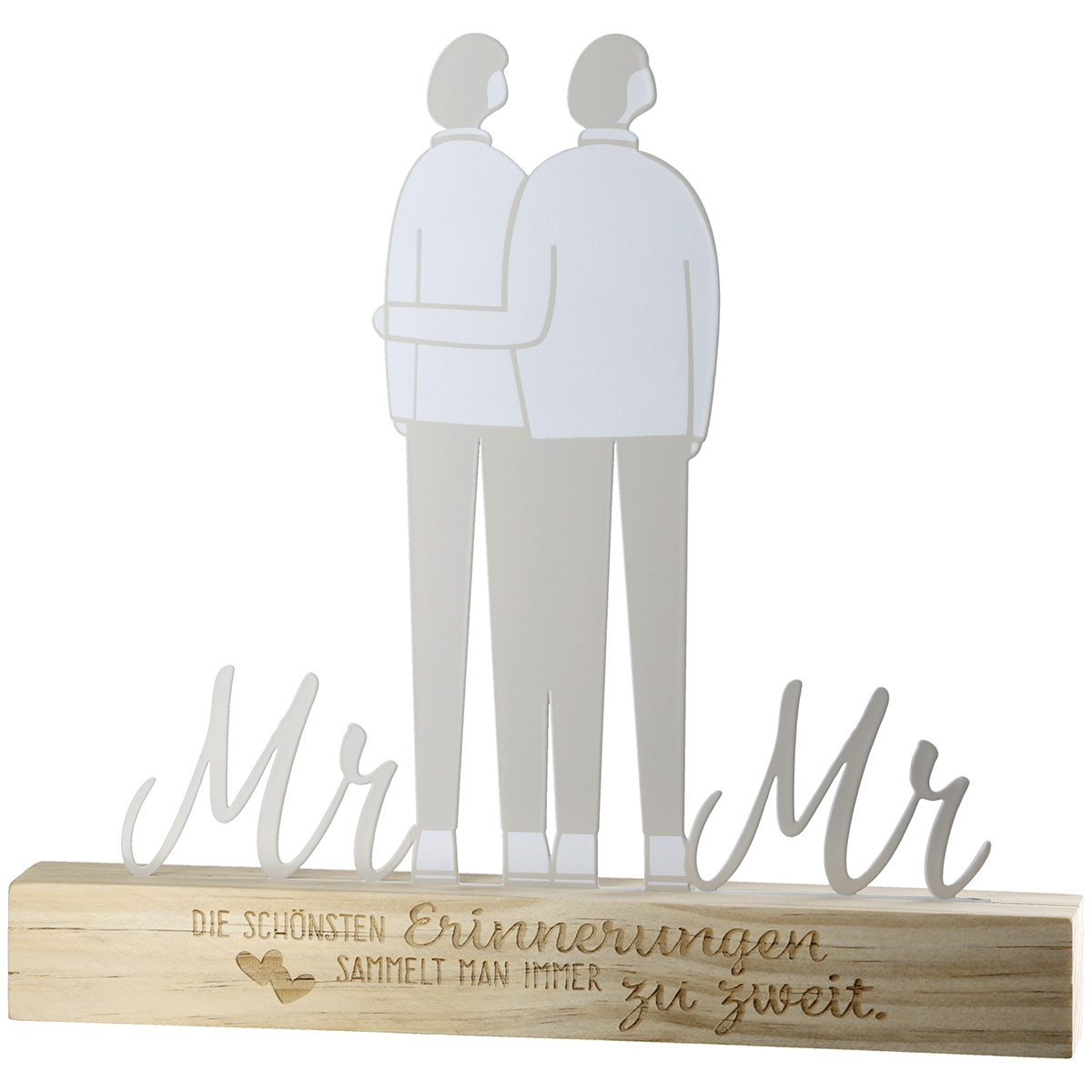 Gilde 60907-2 "Perfect Match - Mr und Mr" Holz Metall 23 cm