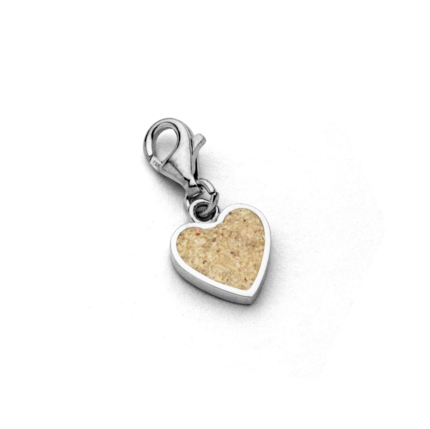 DUR Anhänger Charm F420 „Herz" Silber Strandsand 10 mm