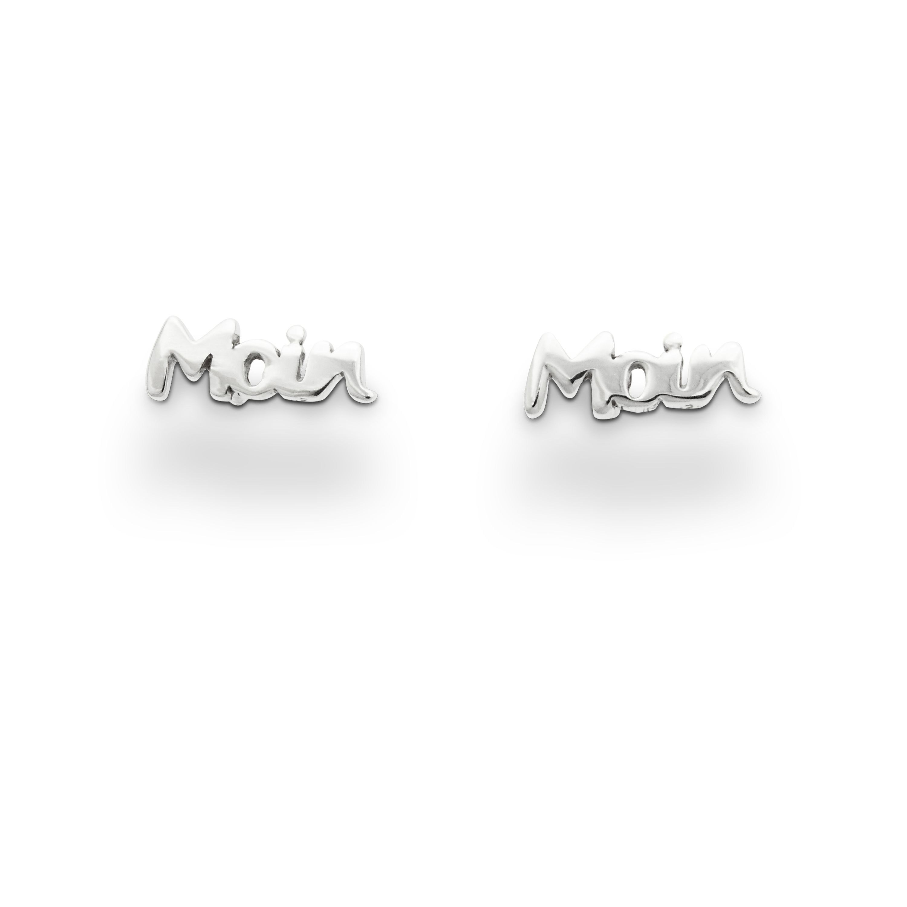 DUR Ohrringe Ohrstecker O5071 „Moin" 925er Silber 4,1x10,8 mm