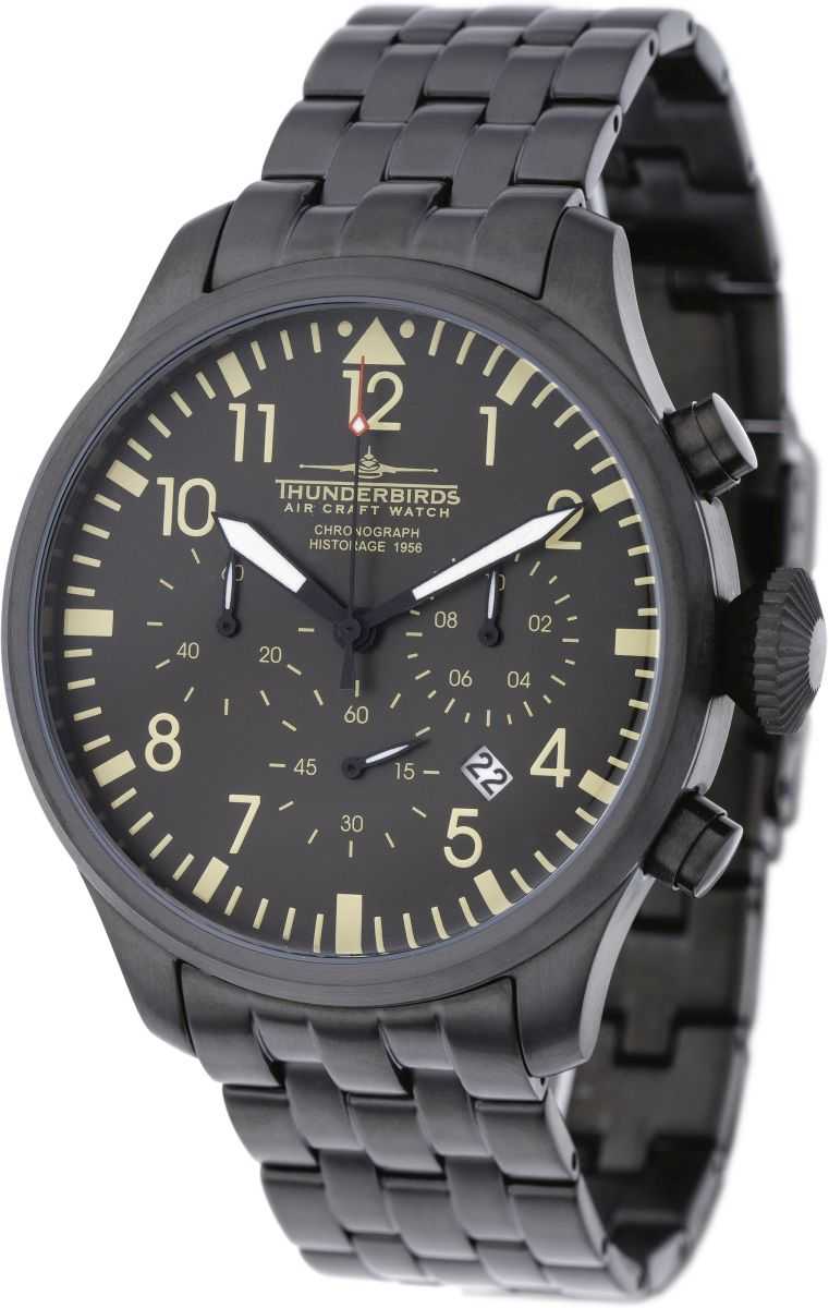 Chronograph Fliegeruhr 47mm Thunderbirds Fliegeruhr Chronograph