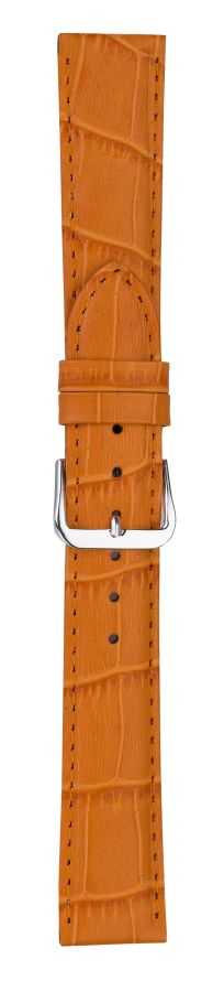 337-1 Eichmüller 337 Leder Uhrenband 12,14,16,18,20 oder 22 mm orange Alligatorprägung Dornschließe