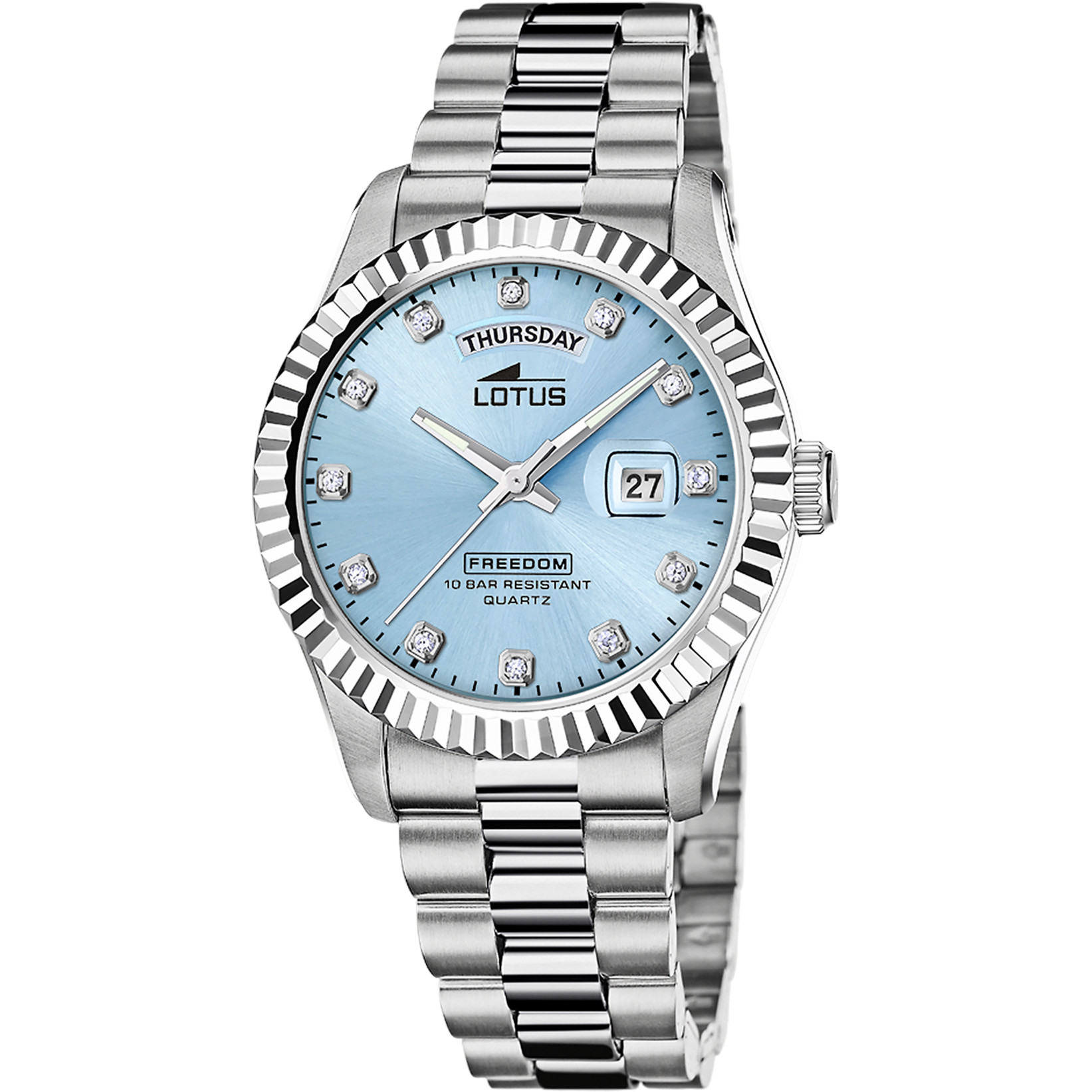 Lotus Herrenuhr 18854-9 Hellblau Zirkonia Edelstahlband 41,5 mm Lotus Herrenuhr 18854-9 Hellblau Zirkonia Edelstahlband 41,5 mm