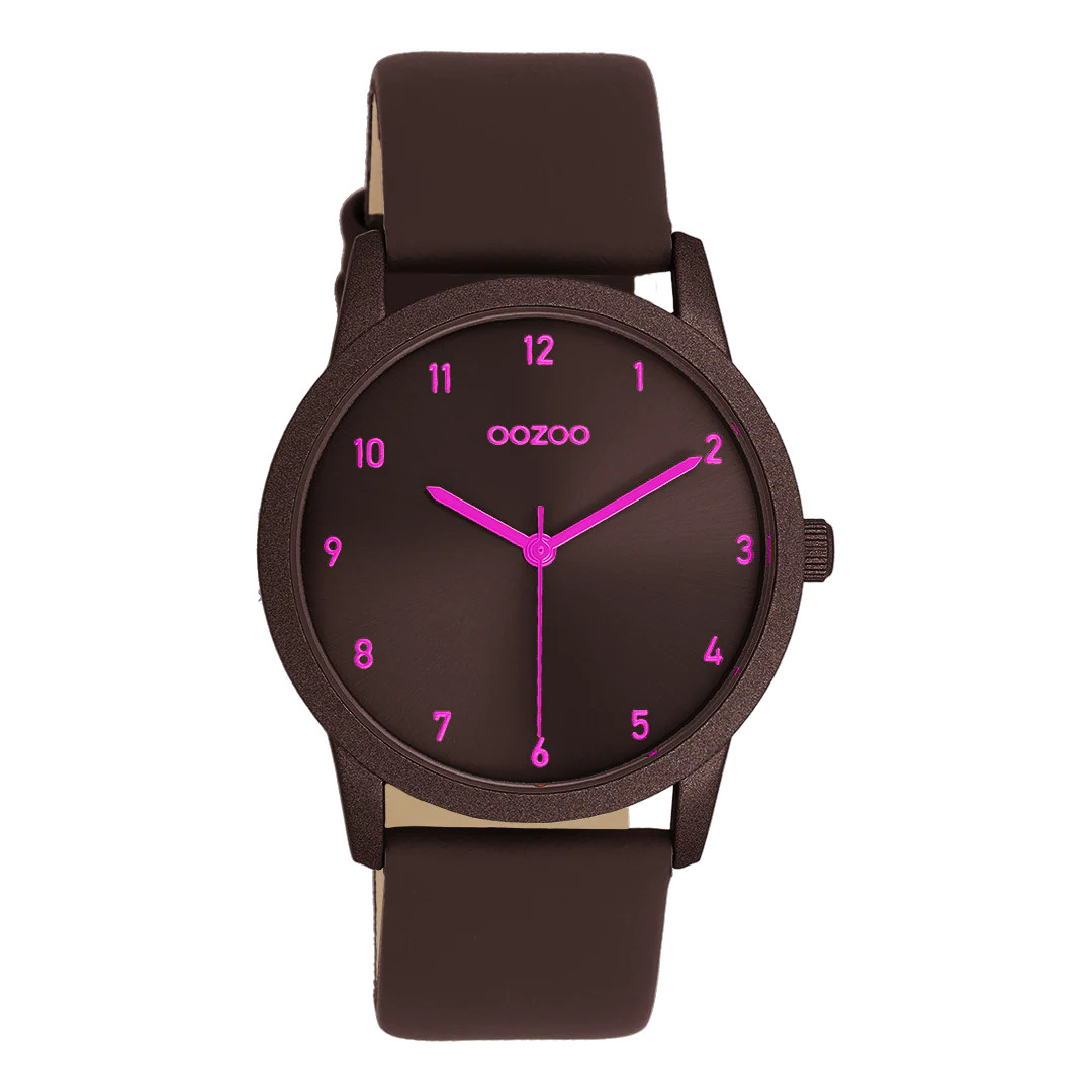 Oozoo Damenuhr C11647 Braun Lederband 38 mm